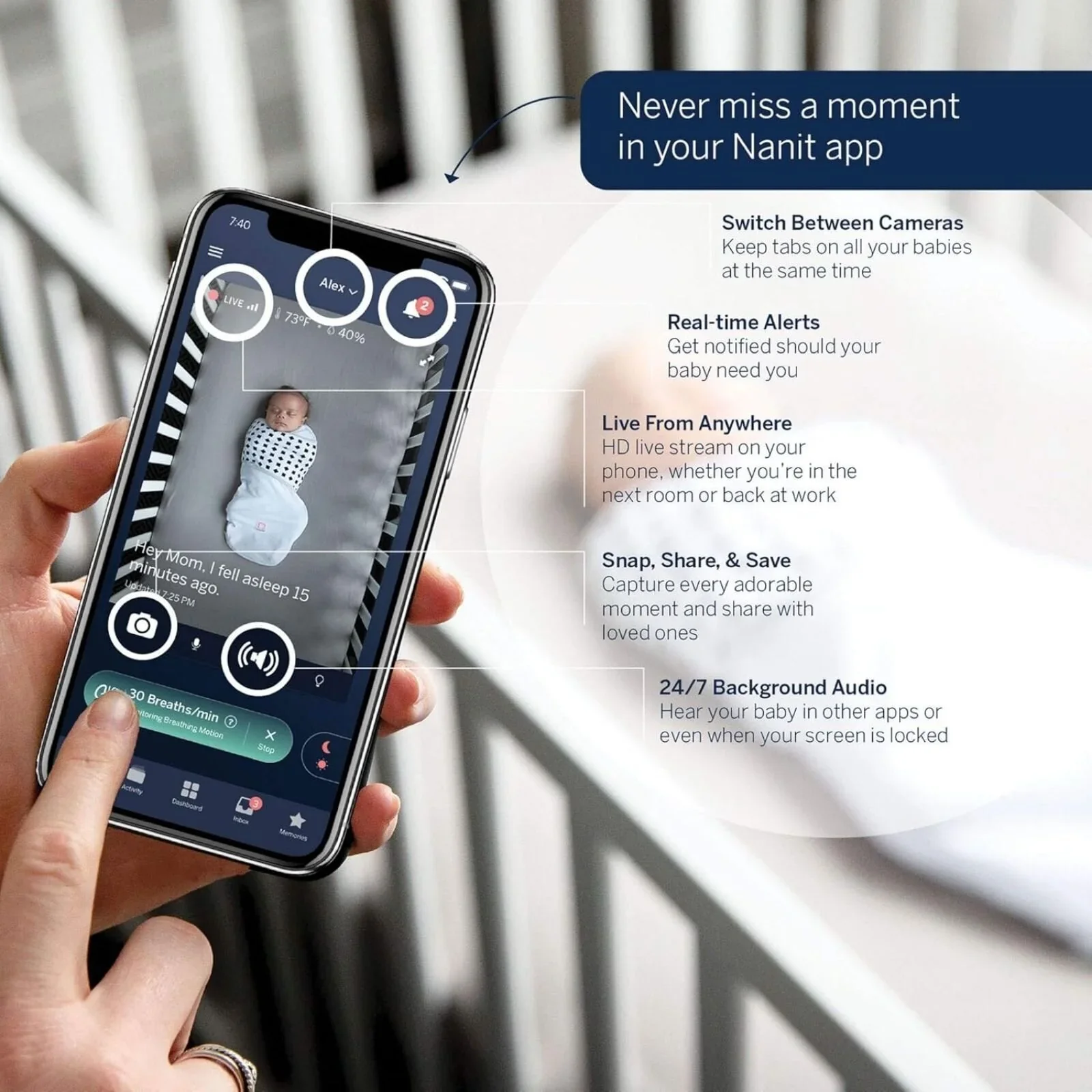Nanit Pro Baby Monitor & Wall Mount - Image 7