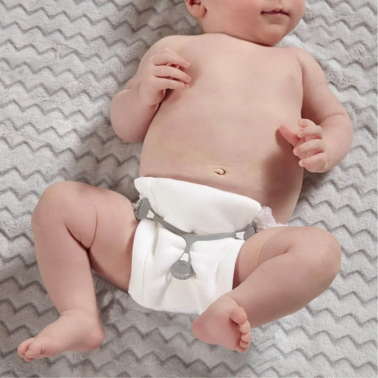 Nappi Nippas No Pin Fasteners for Terry Nappies 3 pcs - Blue - Image 3