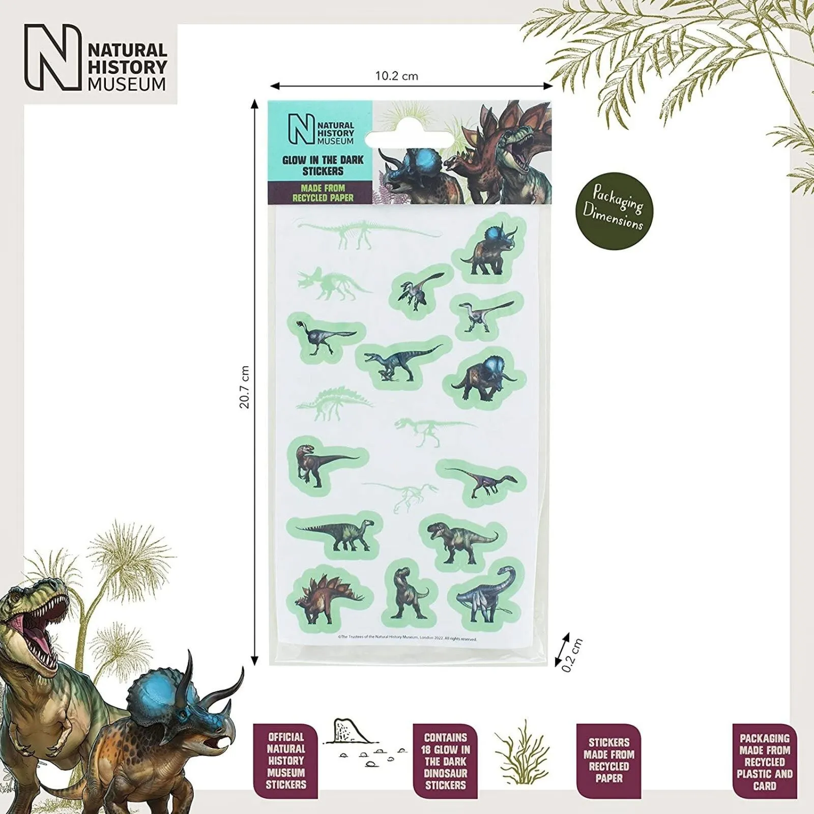 National History Museum Glow in the Dark Stickers - Image 3
