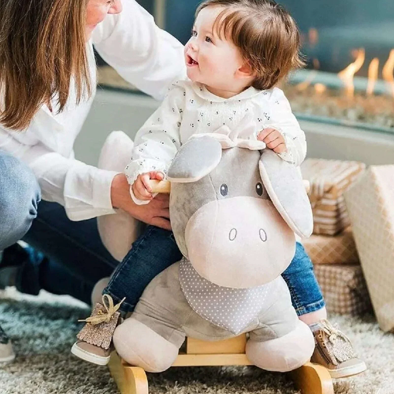 Nattou Cappuccino Donkey Rocker - Image 8