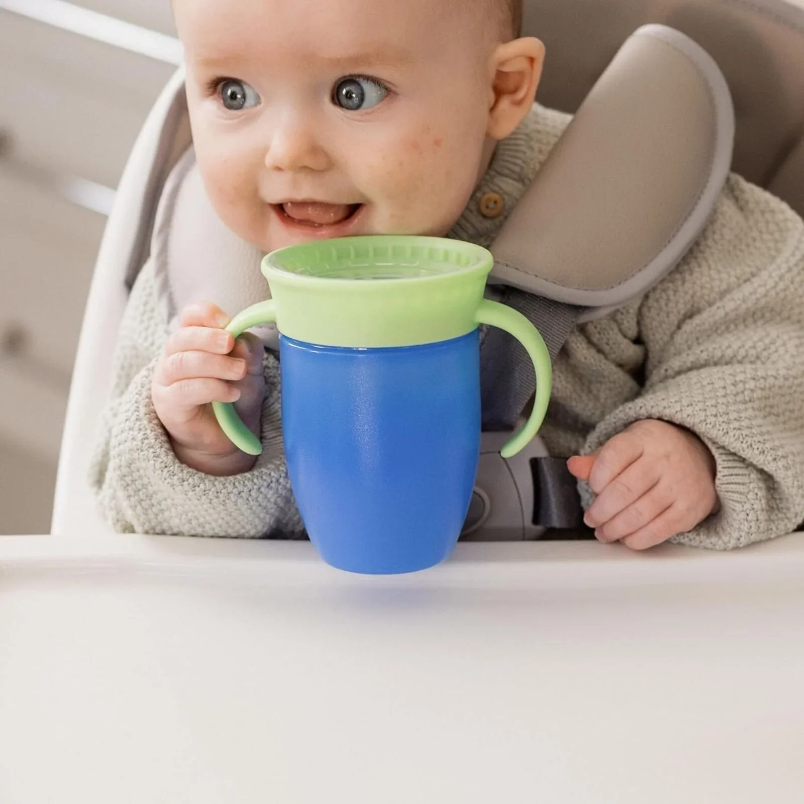 Nuby All Around Short Cup with Handles 210ml Assorted - Image 2