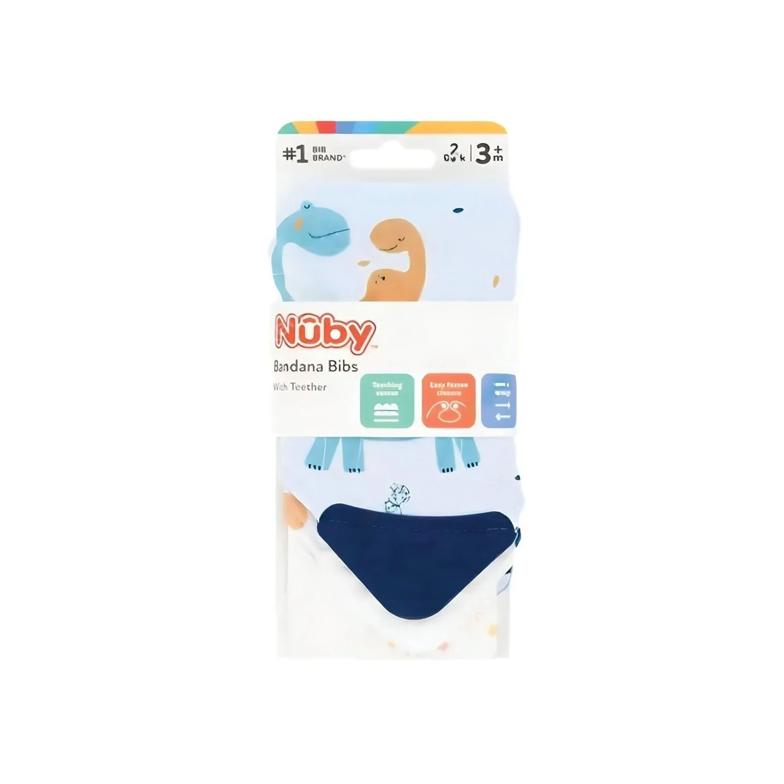 Nuby Bandana Bibs Pack of 2 Assorted - Image 3