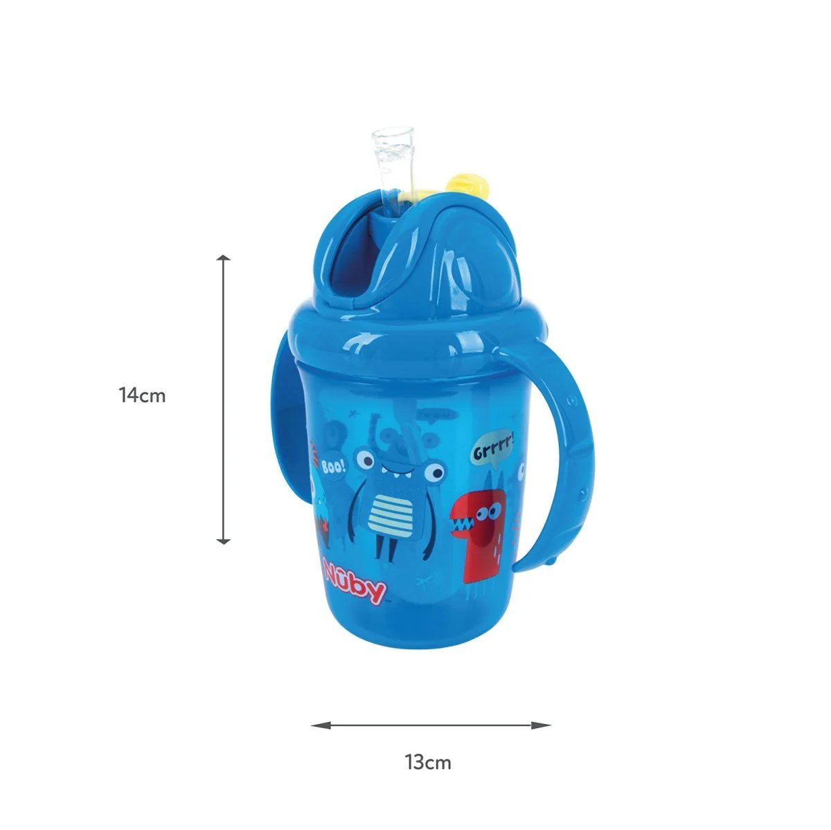 Nuby Flip N Sip Sippy Cups Pack of 2 - Multicolour - Image 2