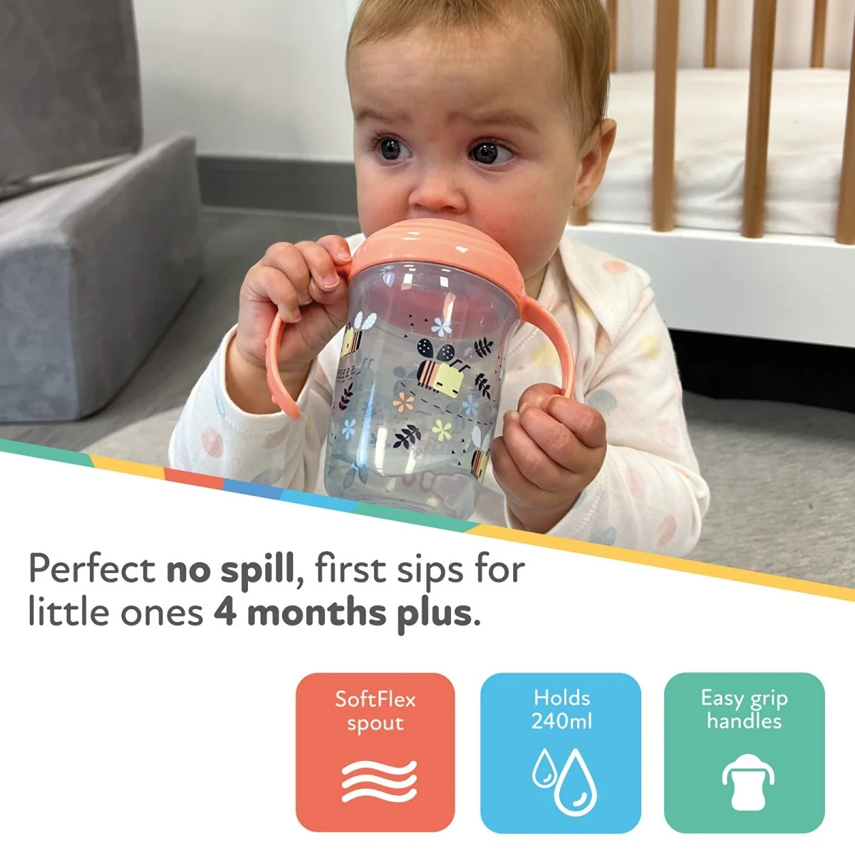 Nuby Grip N Sip Pack of 2 - Multicolour - Image 3