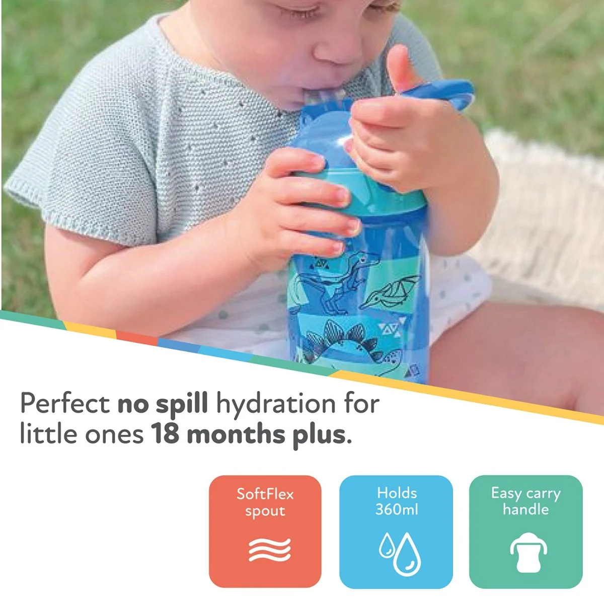 Nuby Incredible Gulp 18+ months 360ml Pack of 2 - Multicolour - Image 5