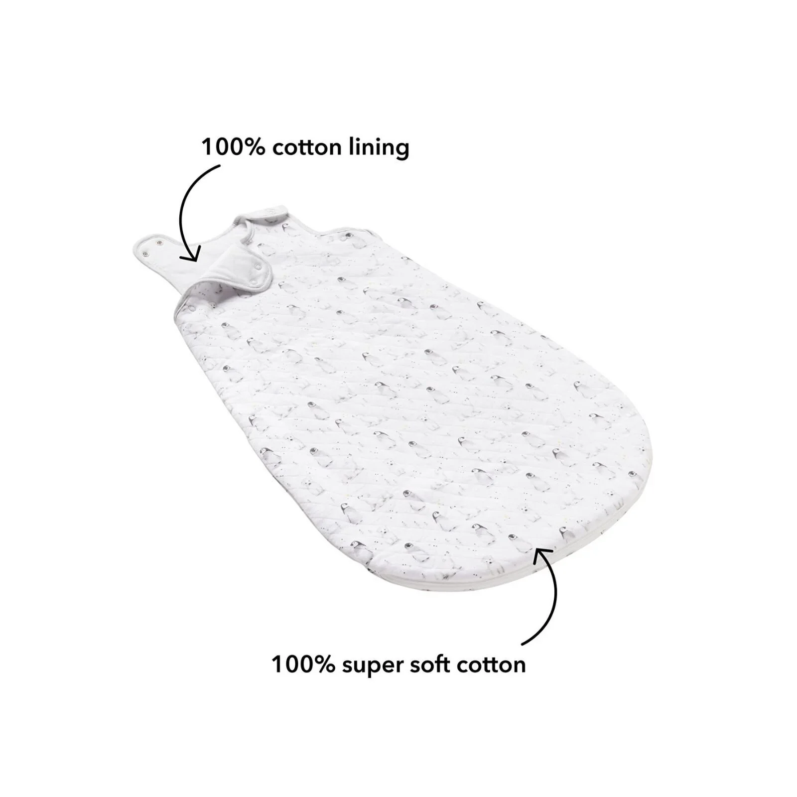 Nuby Quilted Sleeping Bag Penguin - Image 3