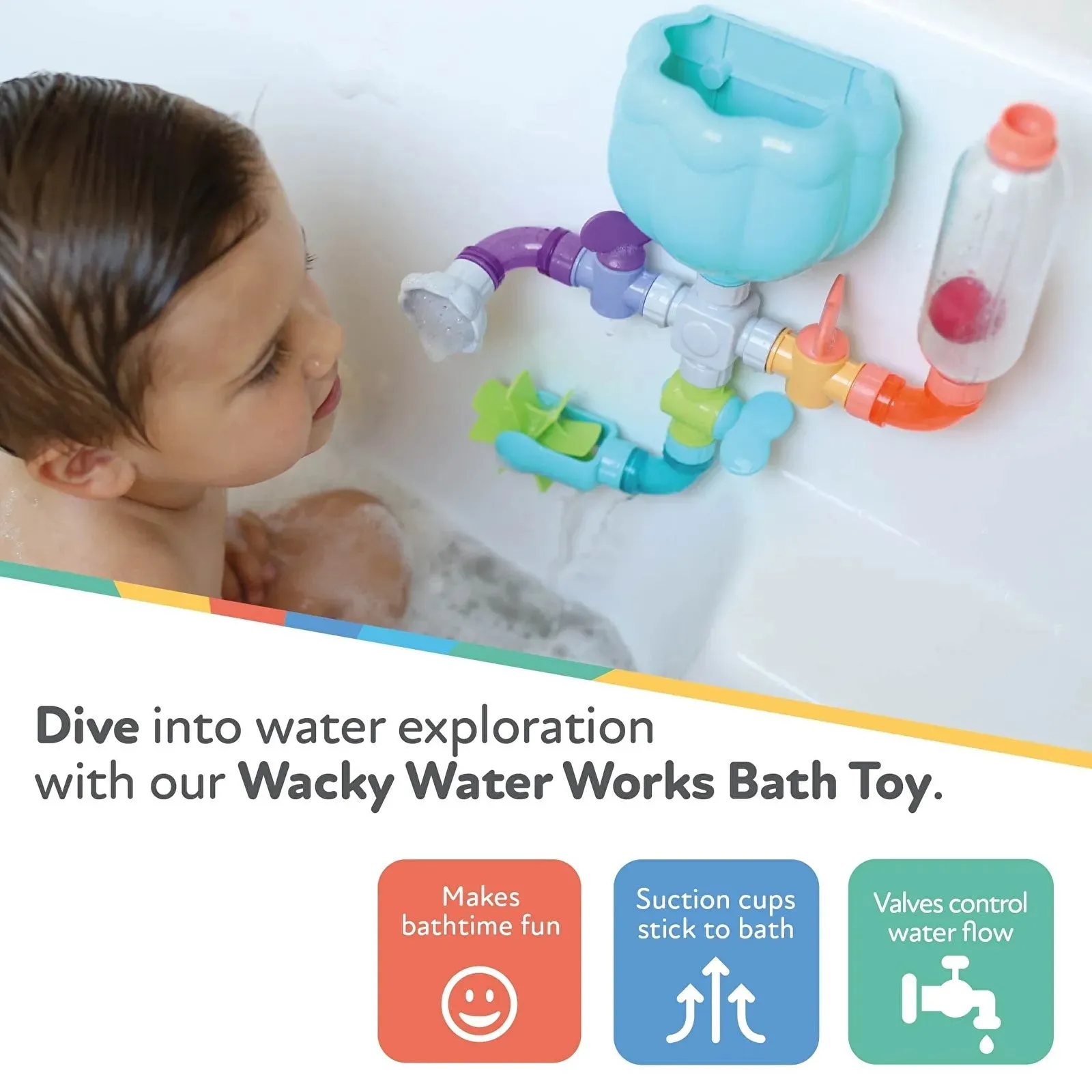 Nuby Wacky Pipes Bath Toy - Image 3