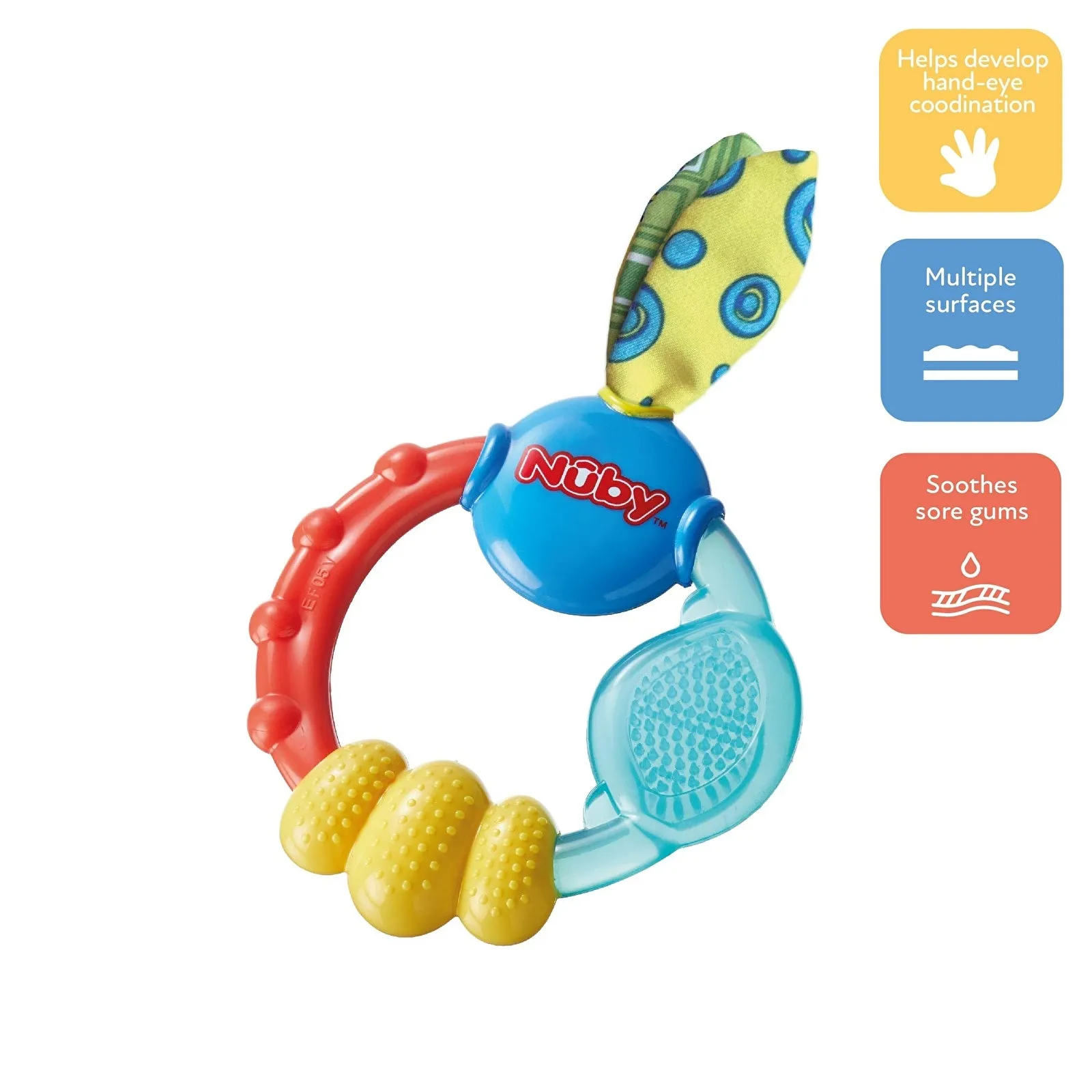 Nuby Wacky Teething Ring - Multicolour - Image 2