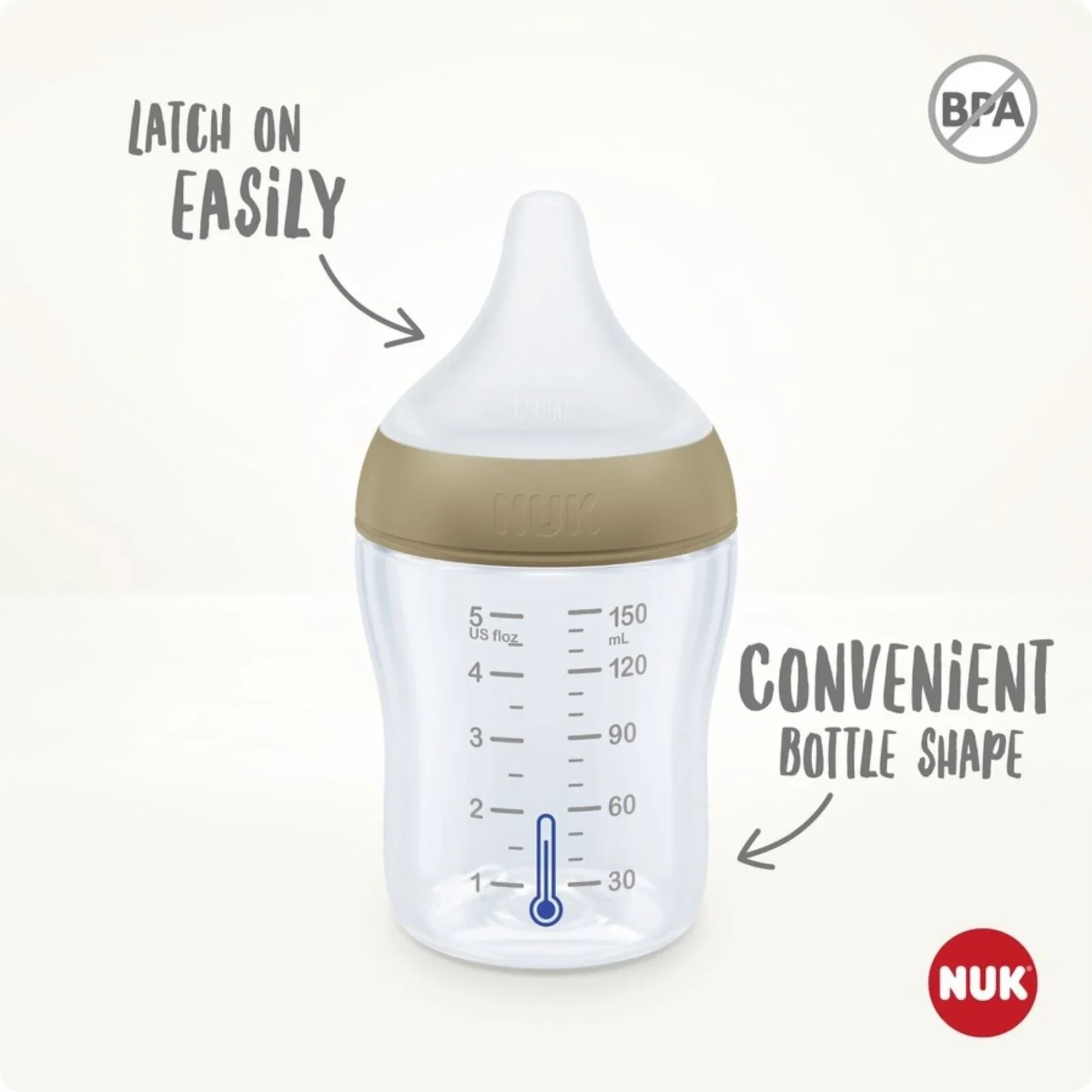 NUK Anti-Colic Perfect Match 260ml Pack of 4 - Rainbow - Image 4