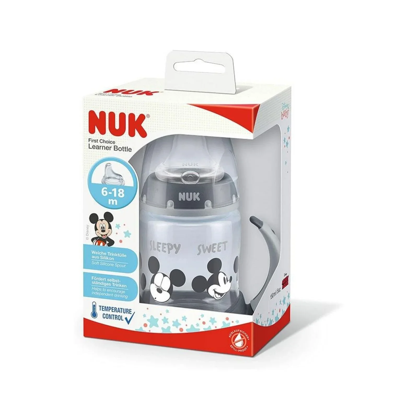 NUK Disney Mickey Mouse Learner Bottle with Spout 6-18 months 150ml - Image 2