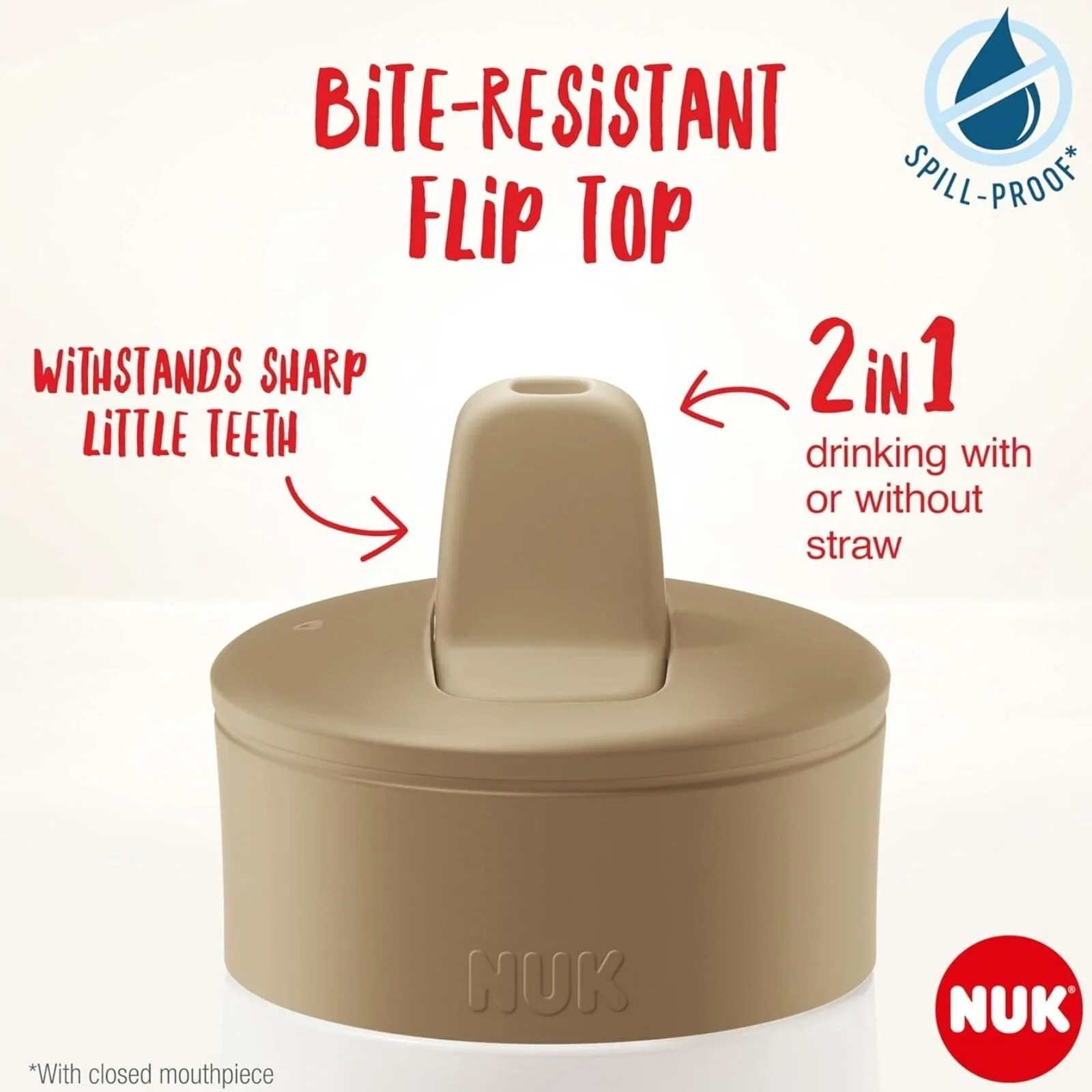 NUK Mini-Mee Flip Cup with 2-in-1 Cup 12+ months 450ml - Mint - Image 3