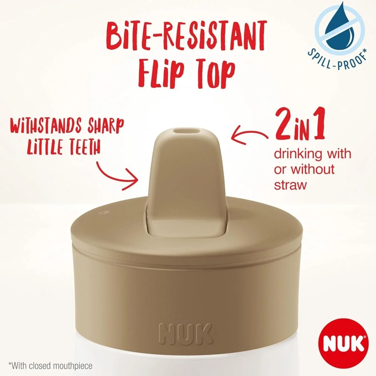 NUK Mini-Mee Flip Cup with 2-in-1 Cup 12+ months 450ml - Purple - Image 3