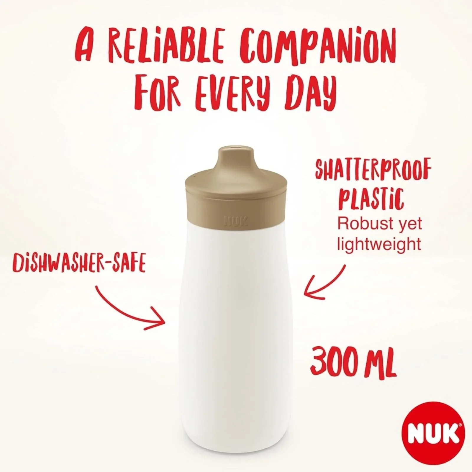 NUK Mini-Mee Sip Cup with Sip Top 9+ months 300ml - Butterfly - Image 4