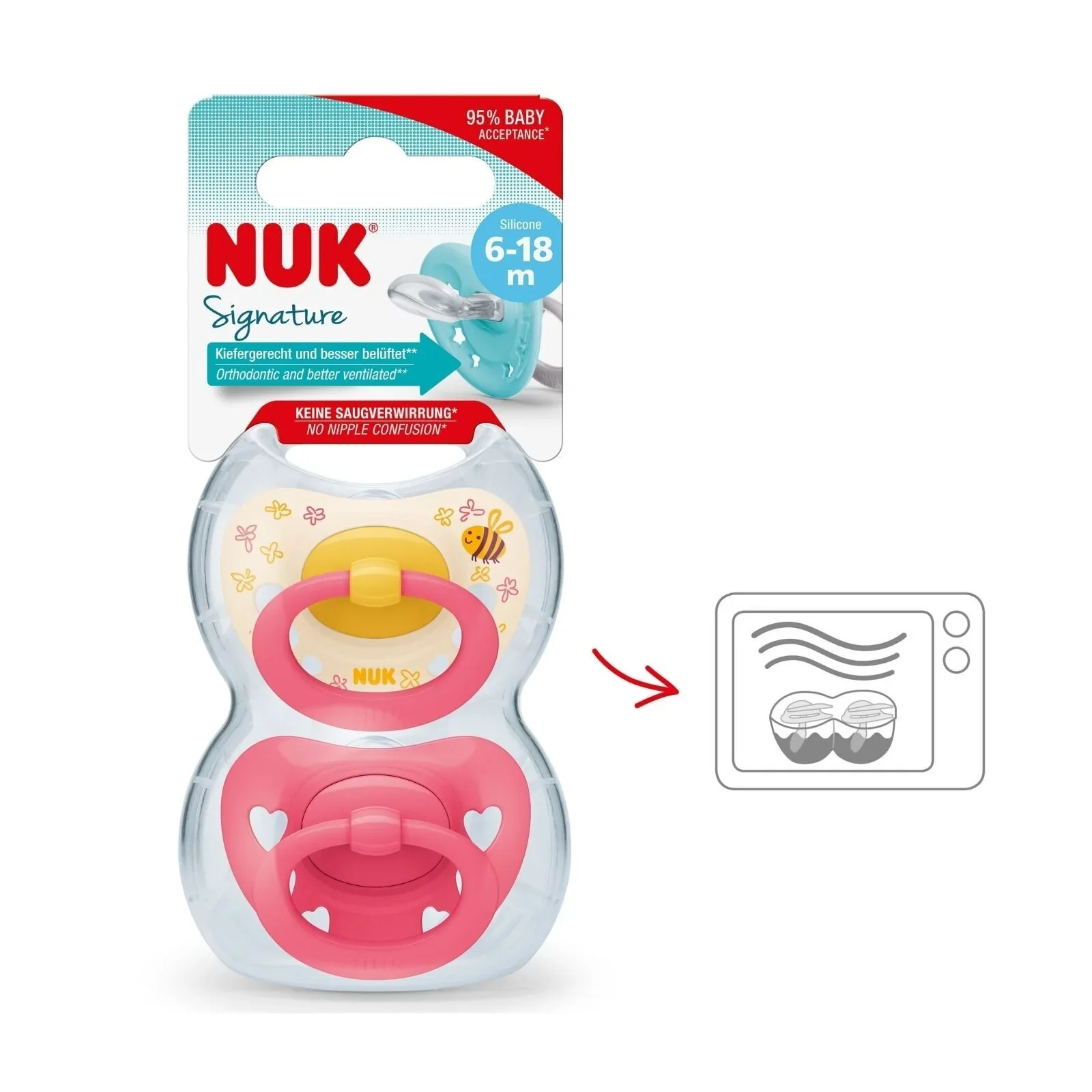 NUK Signature Soother 6-18 months Pack of 2 - Image 2