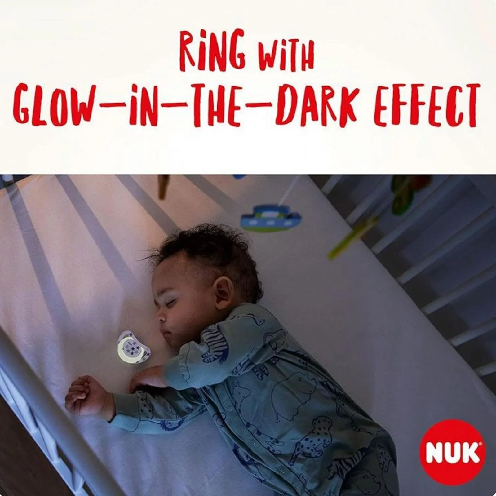 NUK Star Day & Night Soother 6-18 months Pack of 2 - Blue - Image 3