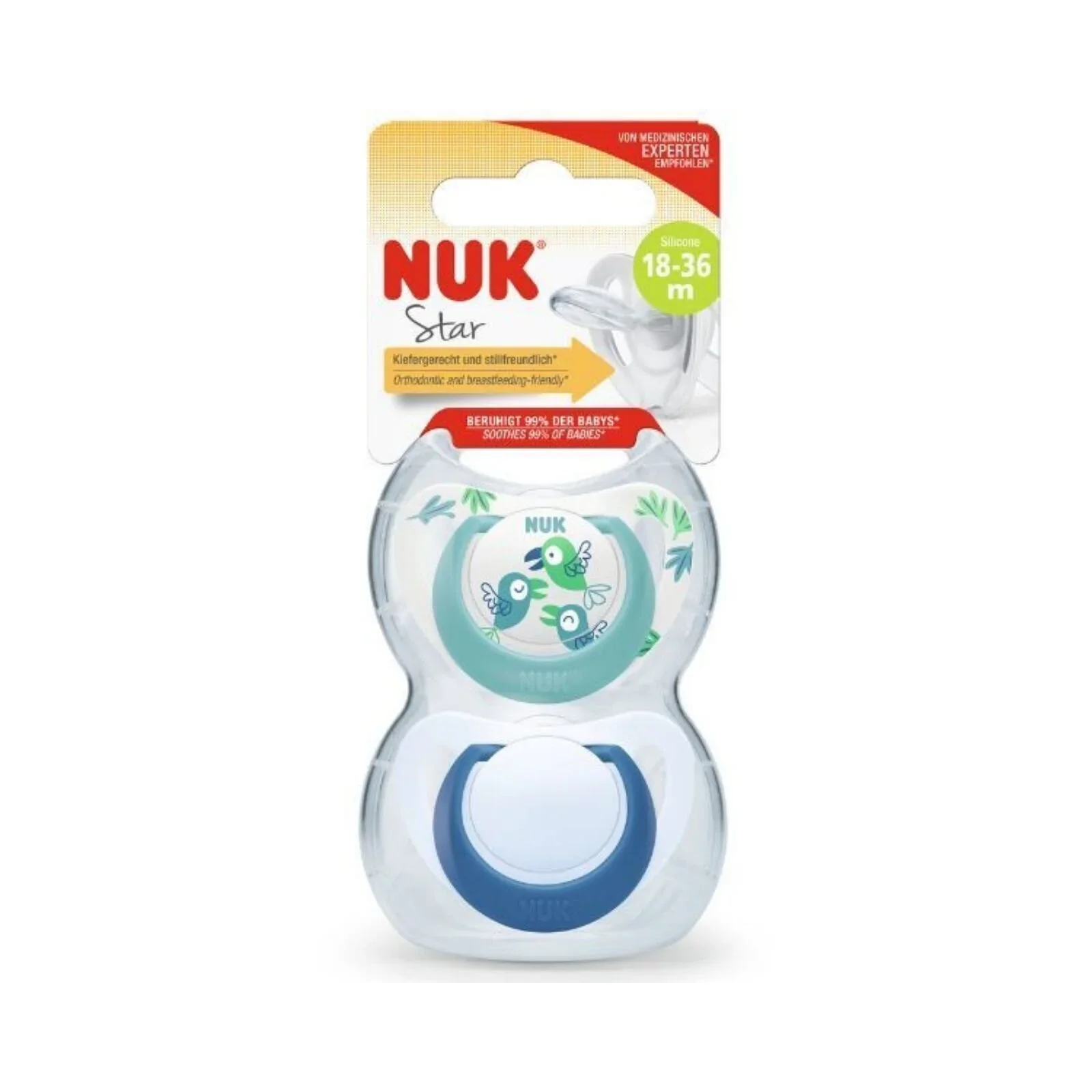 NUK Star Soother 18-36 months Pack of 2 - Blue - Image 2