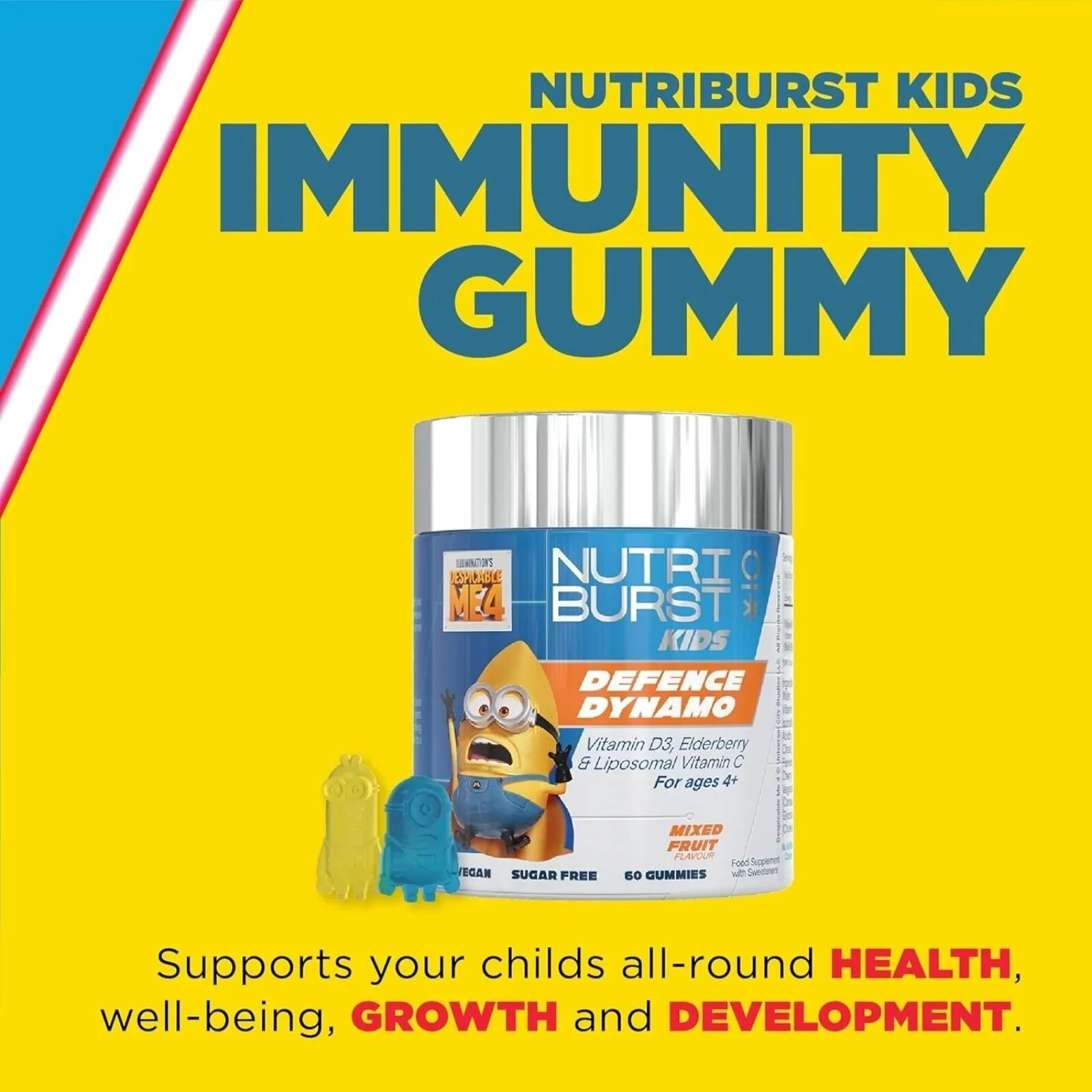 Nutriburst Minions Defence Dynamo Vitamins 4+ years 60 pcs - Image 3