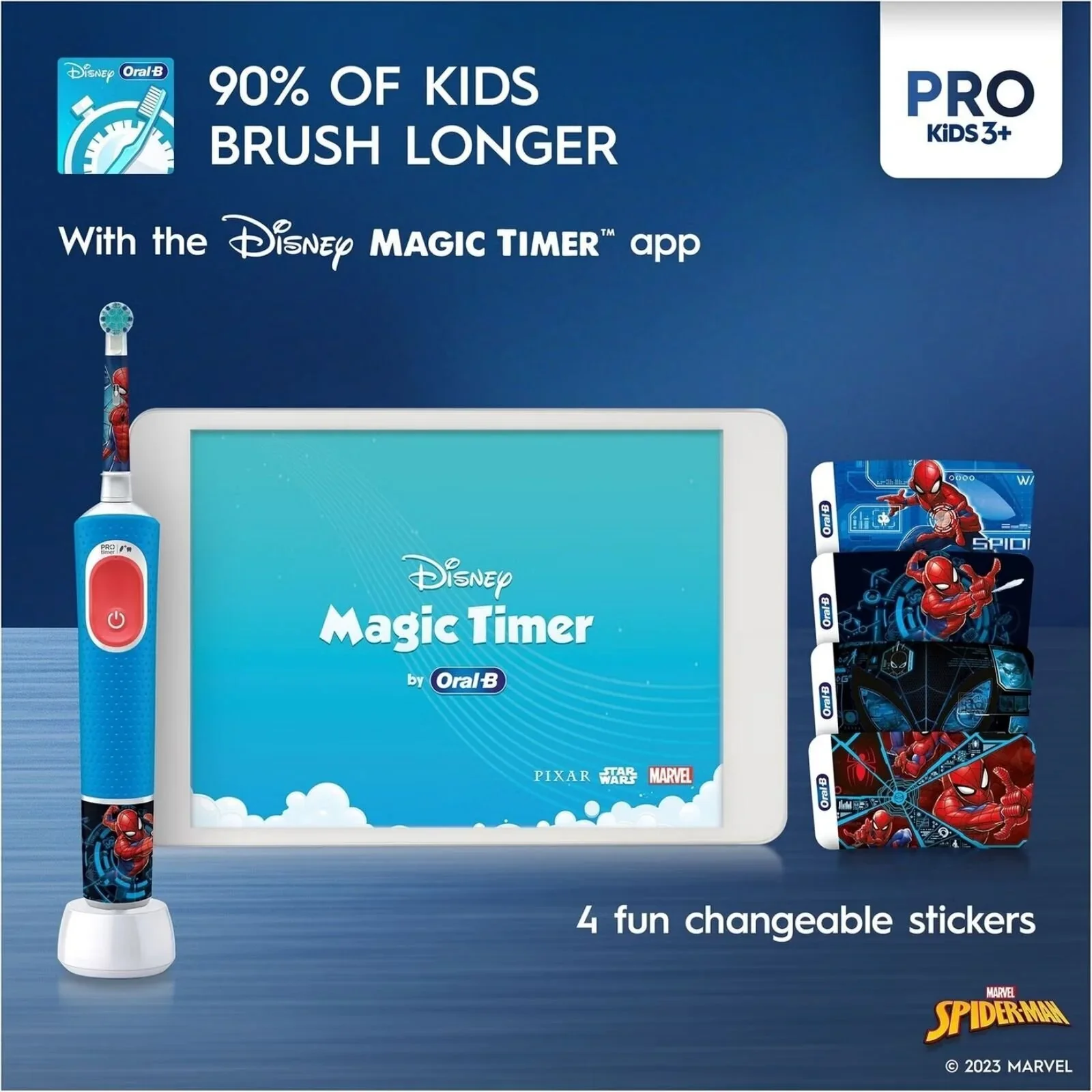 Oral-B Vitality Pro Kids Electric Toothbrush - Spider-Man - Image 3
