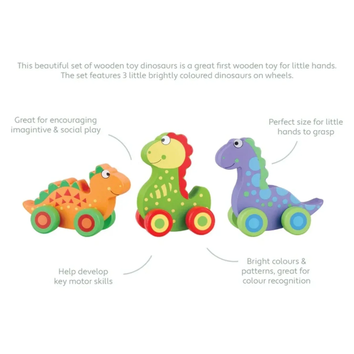Orange Tree Toys First Dinosaurs Wheelies - Image 2