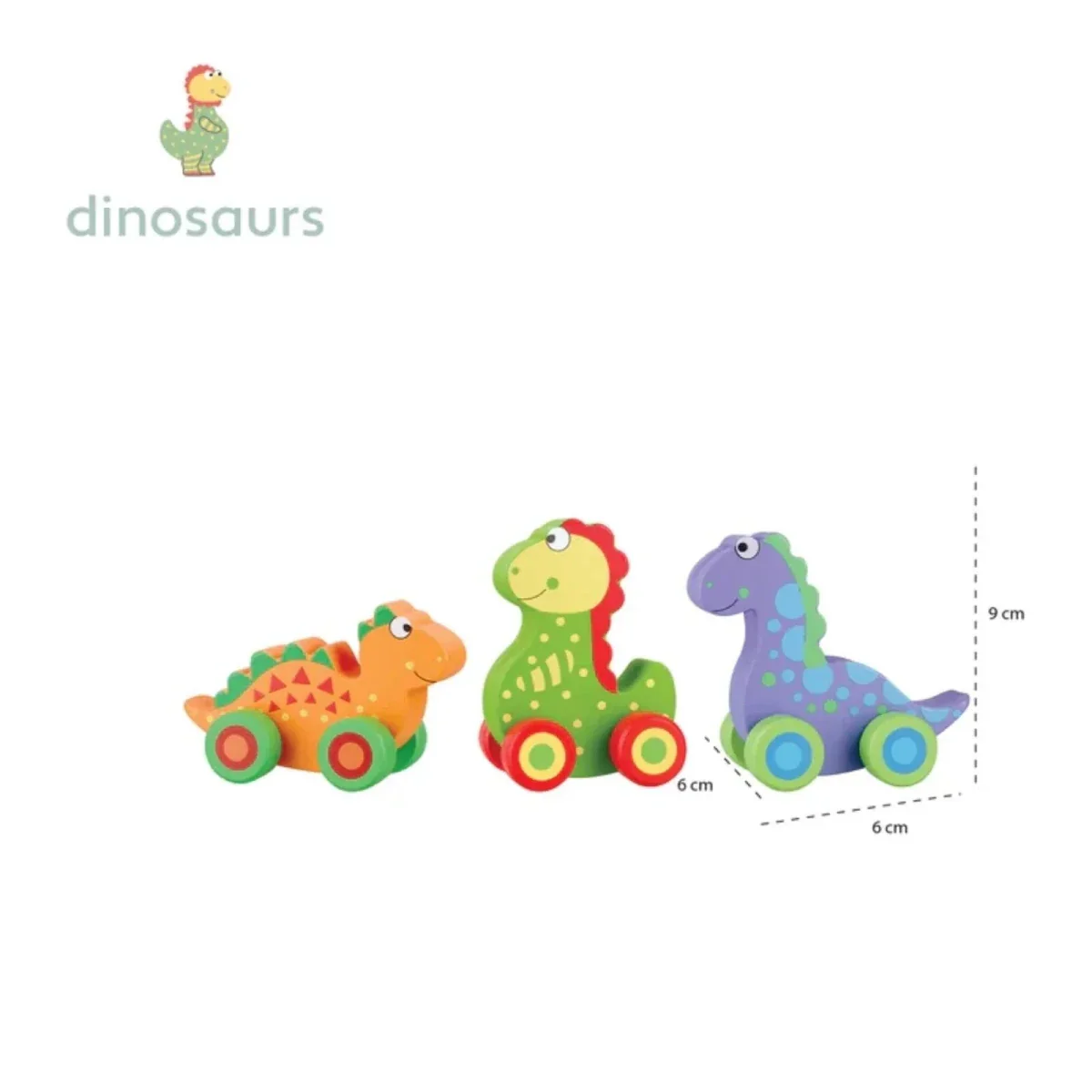 Orange Tree Toys First Dinosaurs Wheelies - Image 3