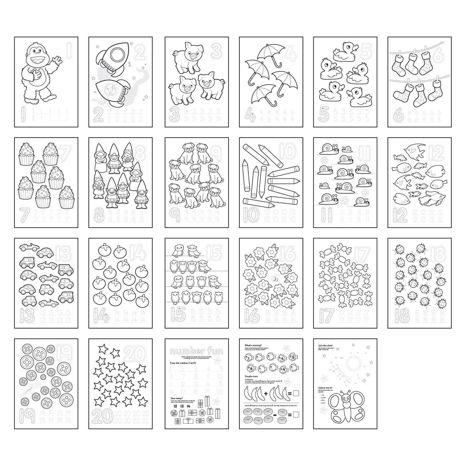 Orchard Toys 1 - 20 Colouring Book - Image 3