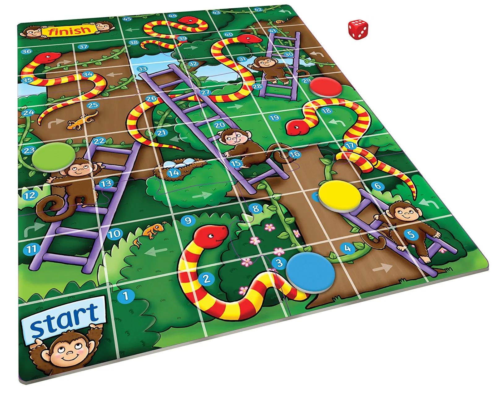 Orchard Toys Mini Games - Jungle Snakes & Ladders - Image 3