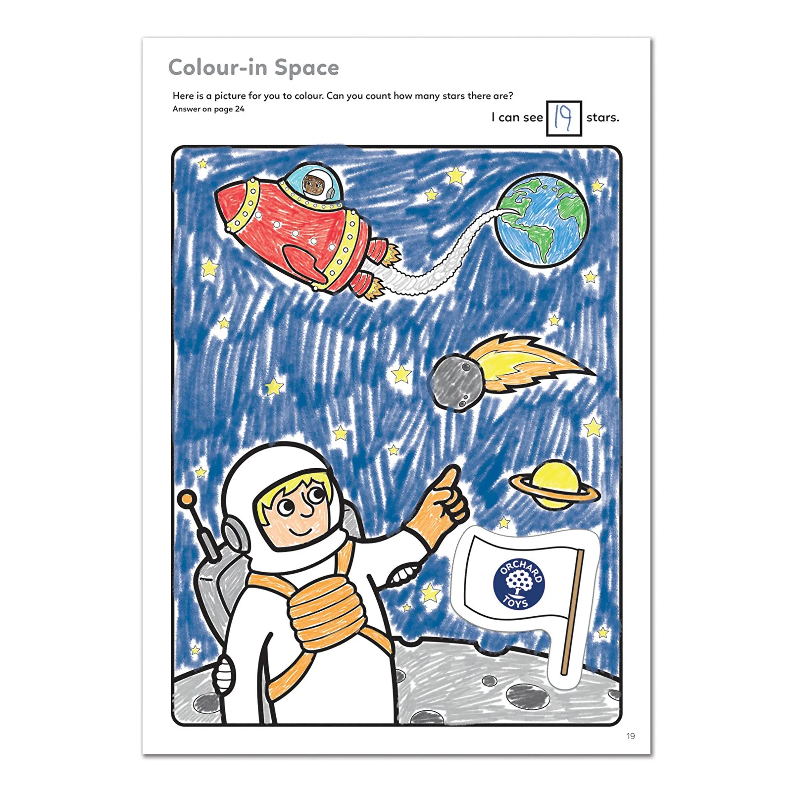 Orchard Toys Outerspace Colouring Book - Image 3