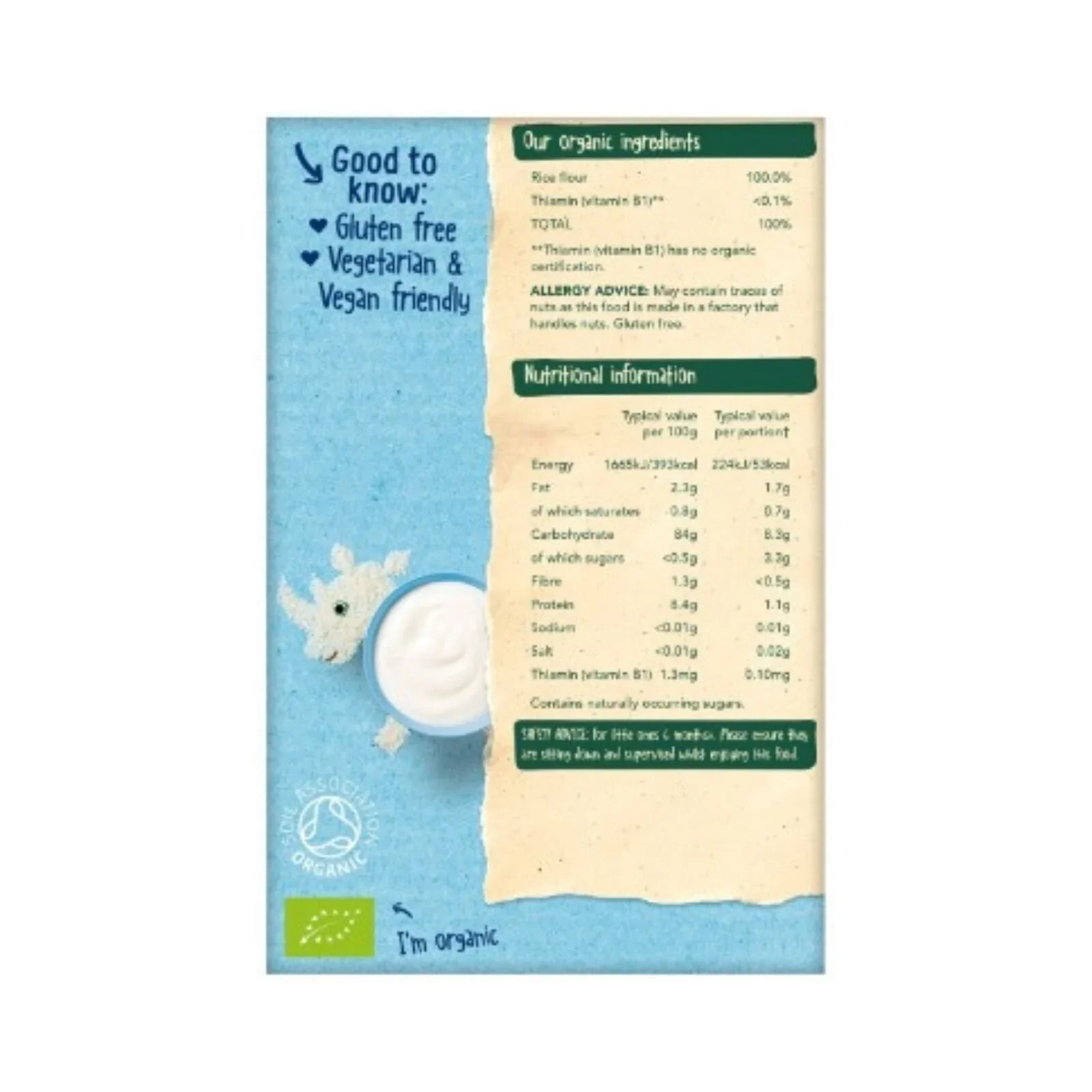 Organix Baby Rice 6+ months 100g - Image 2