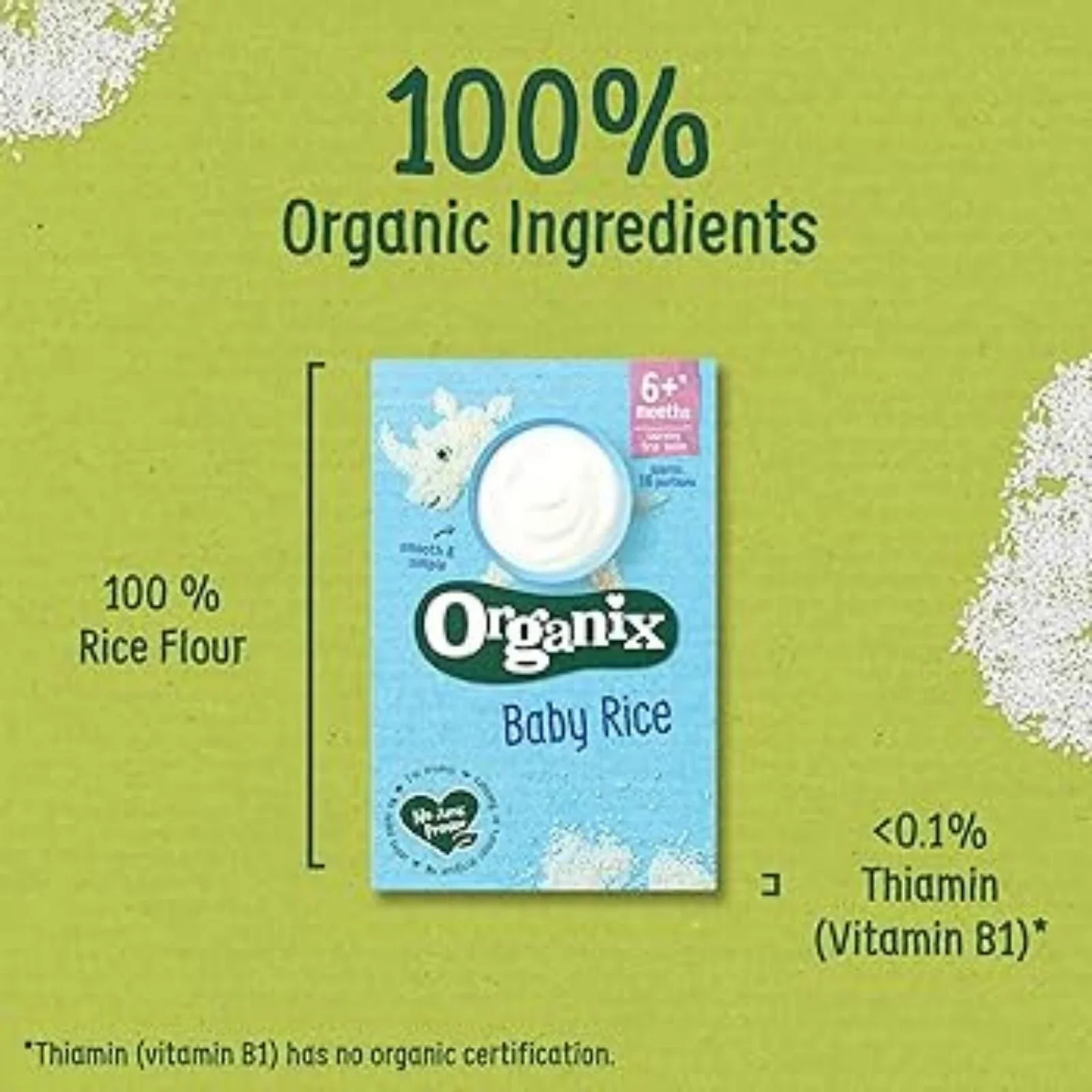 Organix Baby Rice 6+ months 100g - Image 4