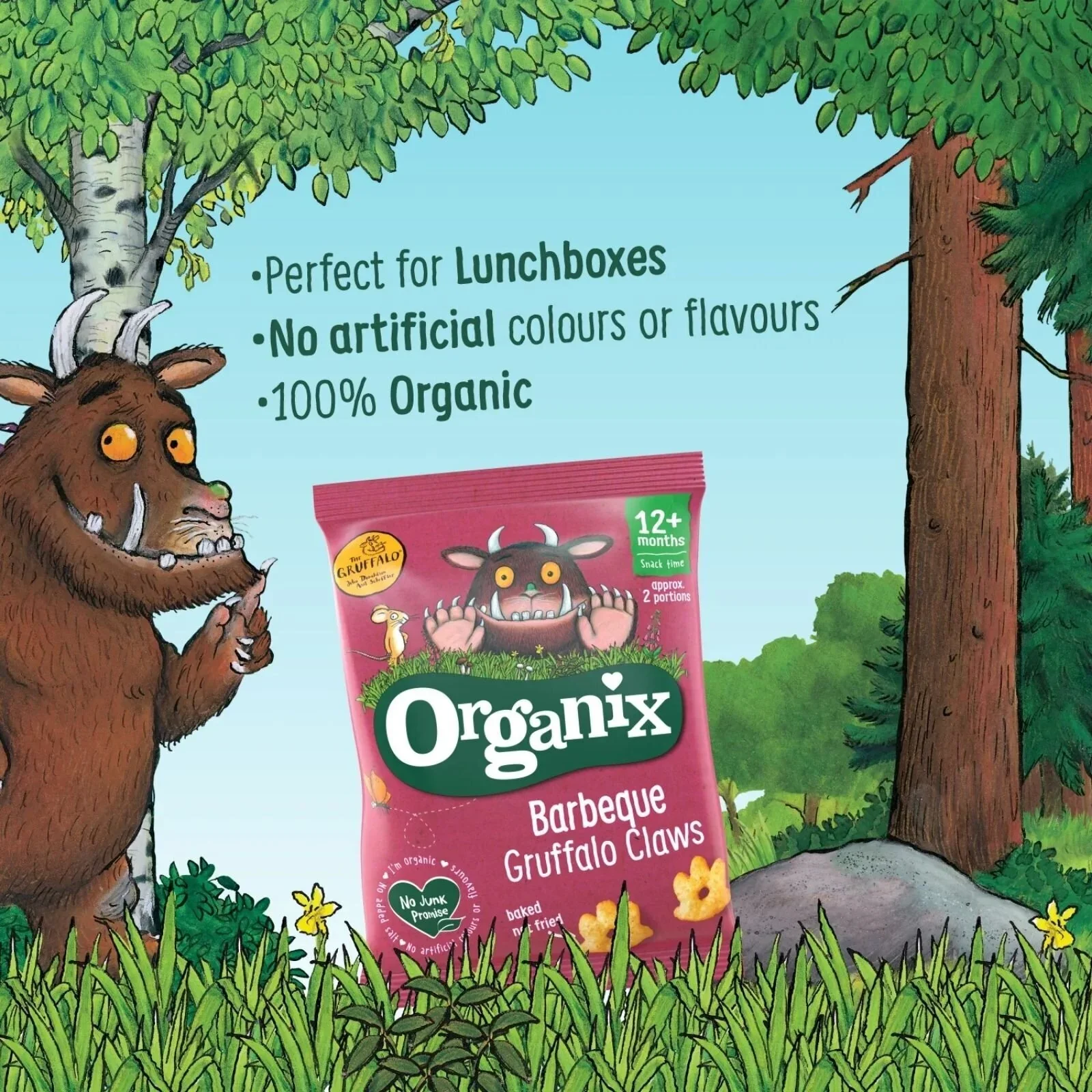 Organix Barbeque Gruffalo Claws 12+ months 60g (4x15g) - Image 2