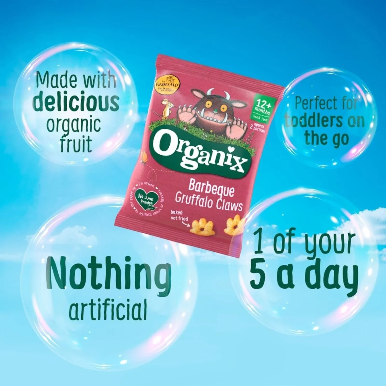 Organix Barbeque Gruffalo Claws 12+ months 60g (4x15g) - Image 5