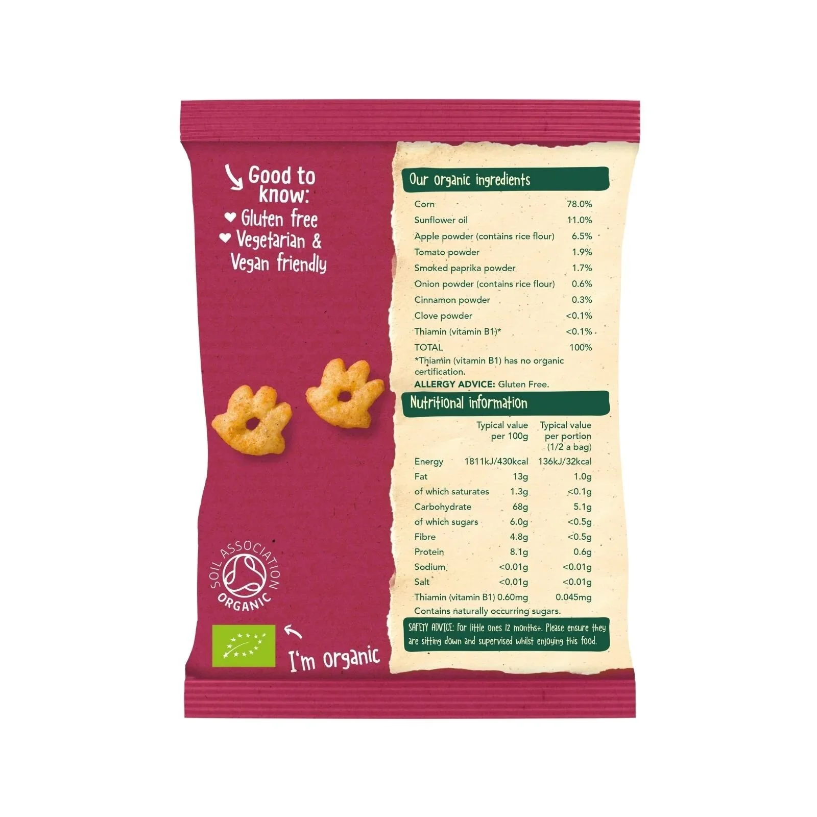 Organix Barbeque Gruffalo Claws 12+ months 60g (4x15g) - Image 6