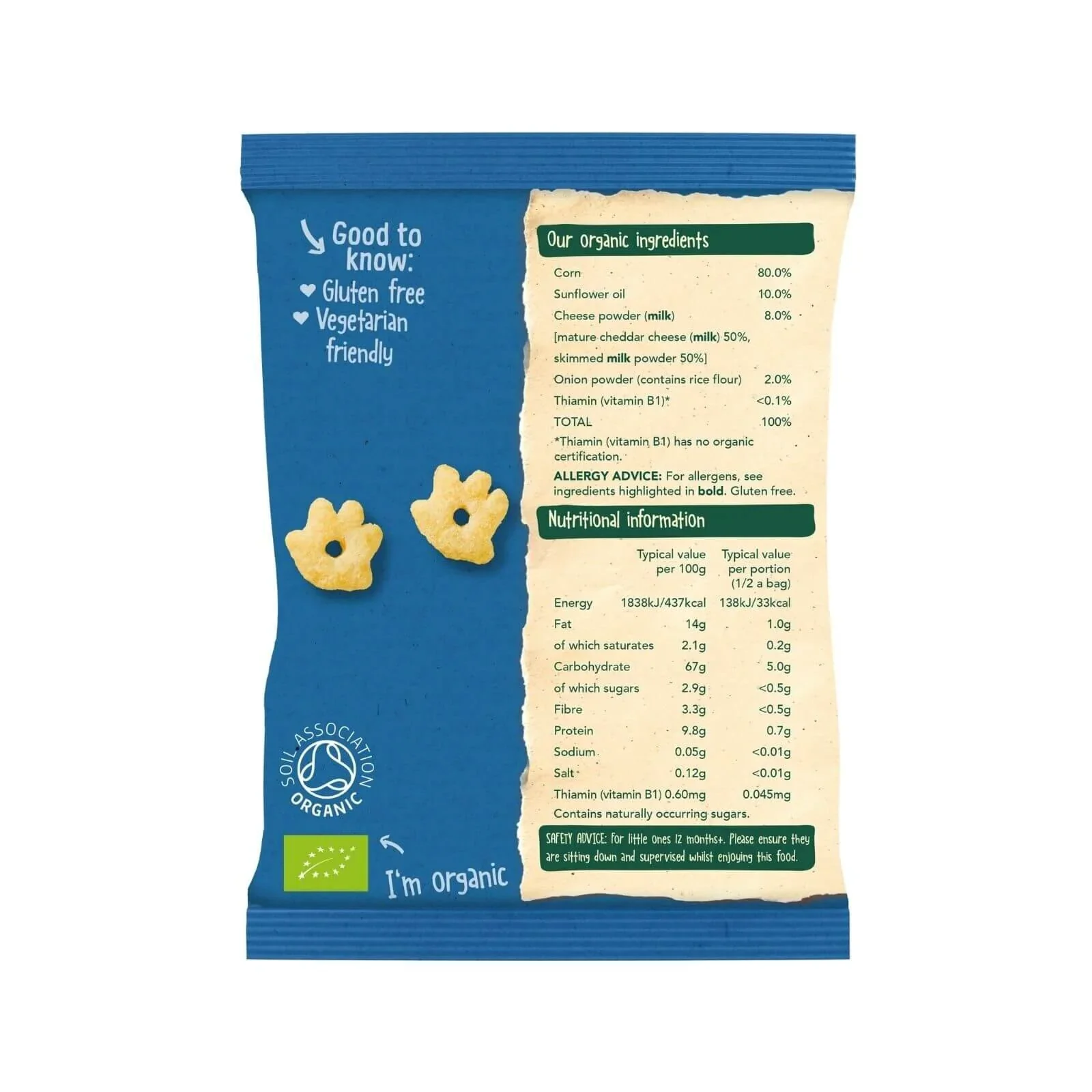 Organix Cheese & Onion Gruffalo Claws Multipack 12+ months 60g (4x15g) - Image 2