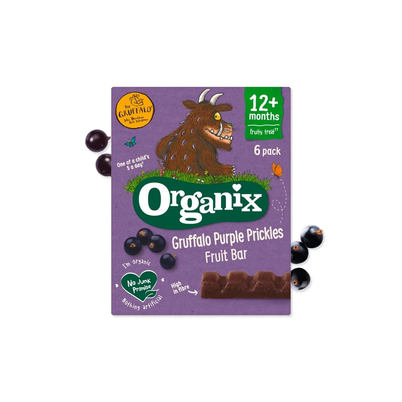 Organix Gruffalo Blackcurrant Fruit Bar 12+ months 102g (6x17g) - Image 2