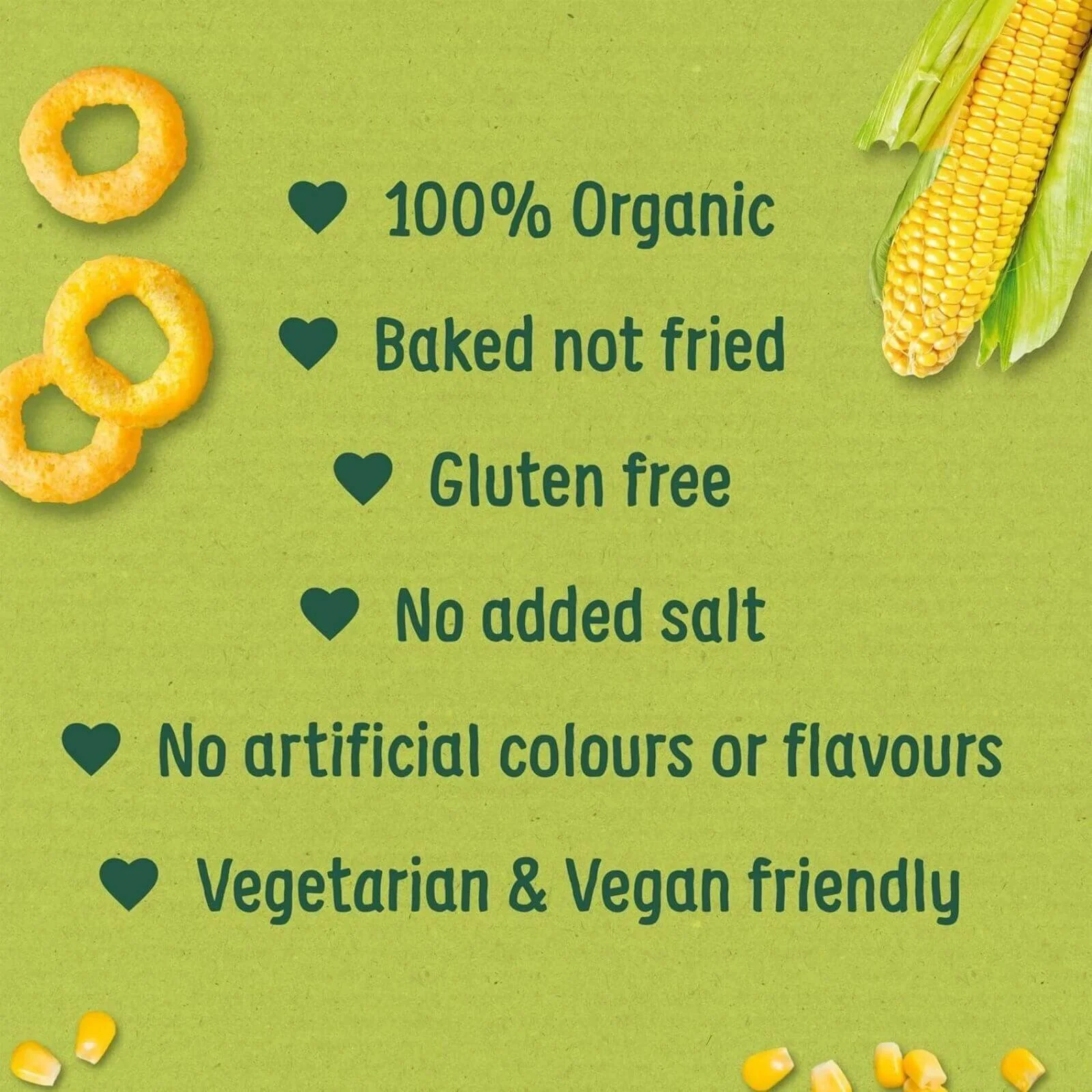 Organix Melty Sweetcorn Rings 6+ months 20g - Image 4