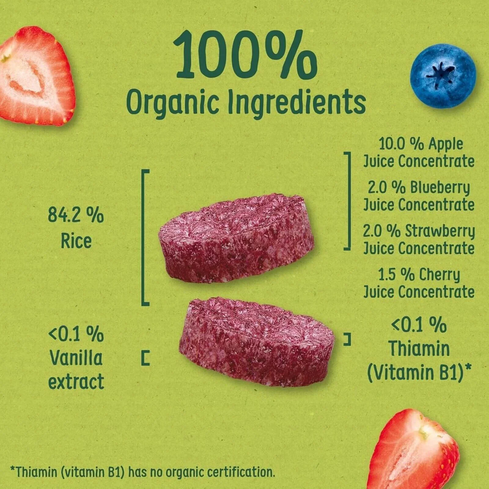 Organix Summer Fruits Rice Cake Clouds 7+ months 40g - Image 3