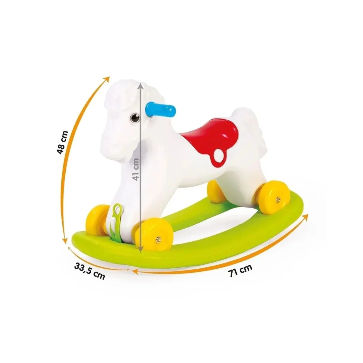 Outlet - Dolu Rocking Horse with Wheels Big Box - Multicolour - Image 4