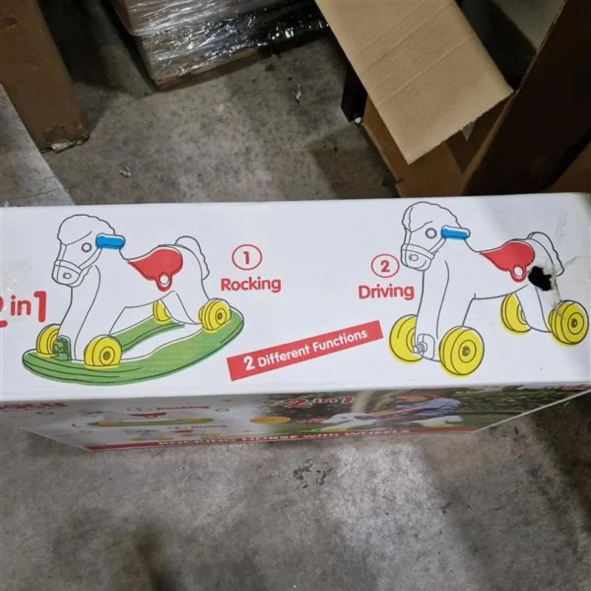 Outlet - Dolu Rocking Horse with Wheels Big Box - Multicolour - Image 9