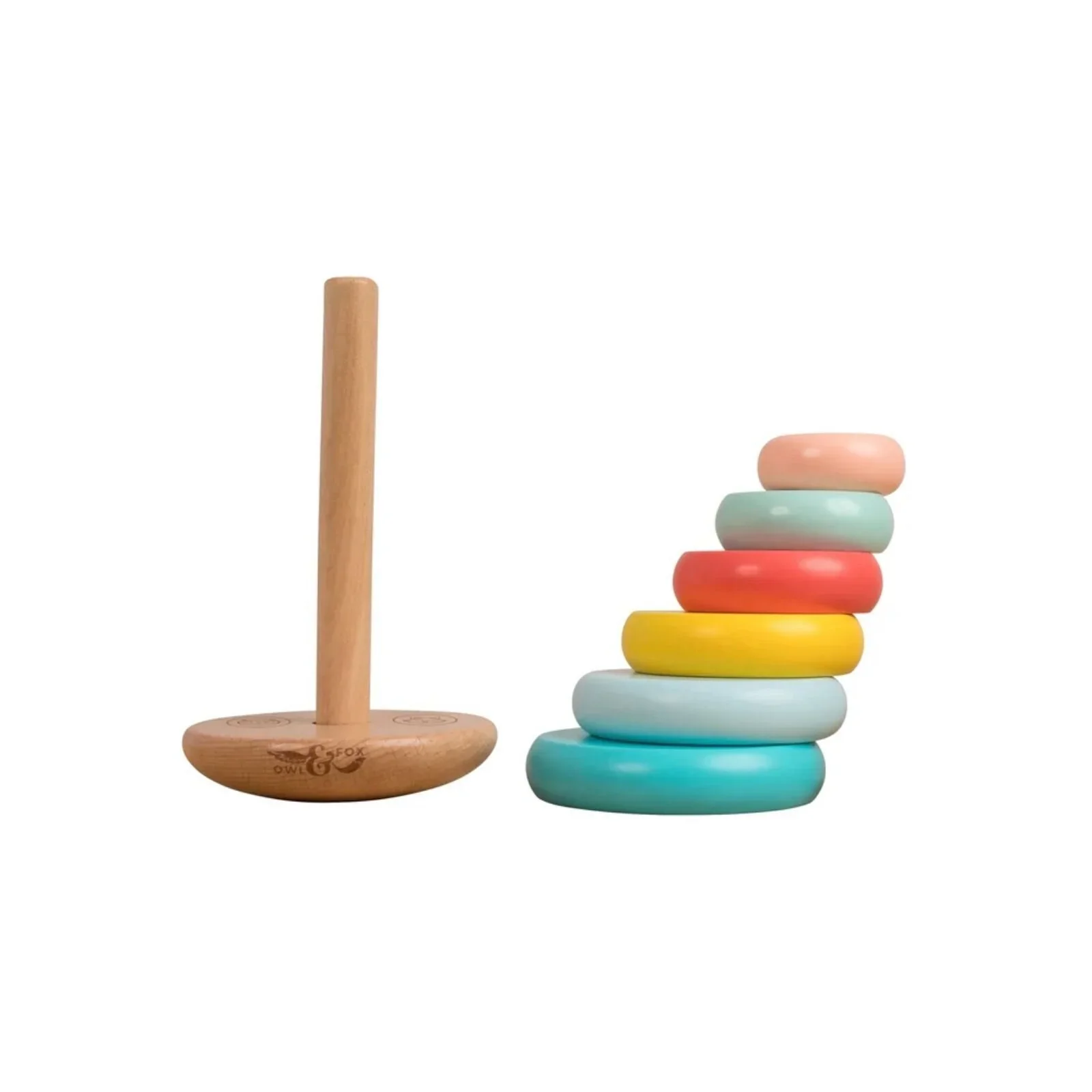 Owl & Fox Wooden Topple Tower - Image 3