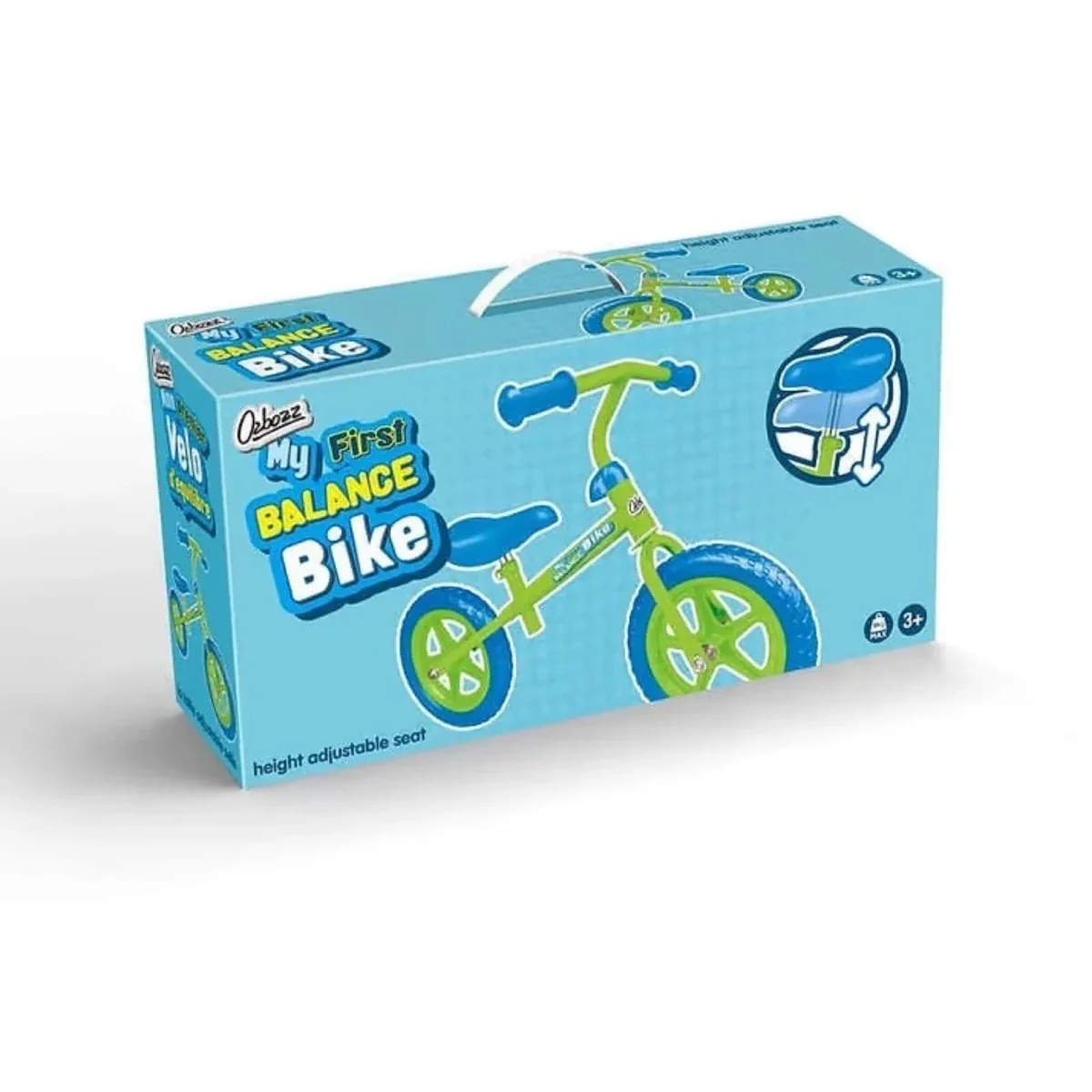Ozbozz My First Balance Bike - Green & Blue - Image 3