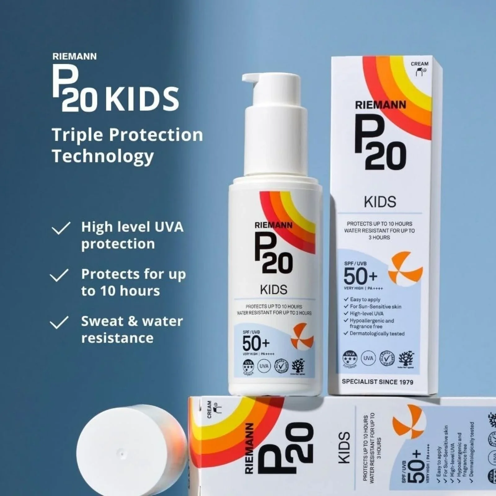 P20 Kids SPF 50+ Sun Cream 100ml - Image 2