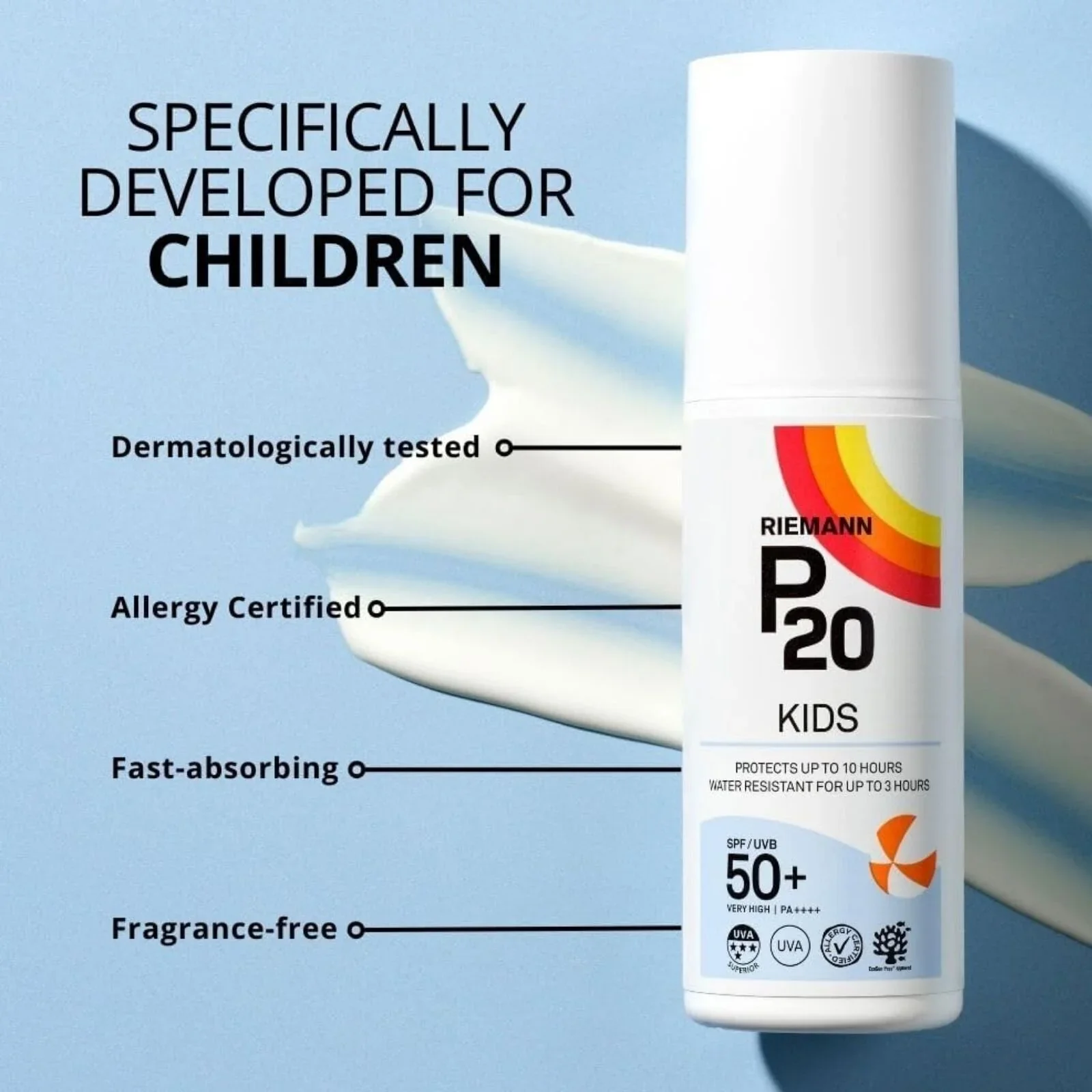 P20 Kids SPF 50+ Sun Cream 100ml - Image 3