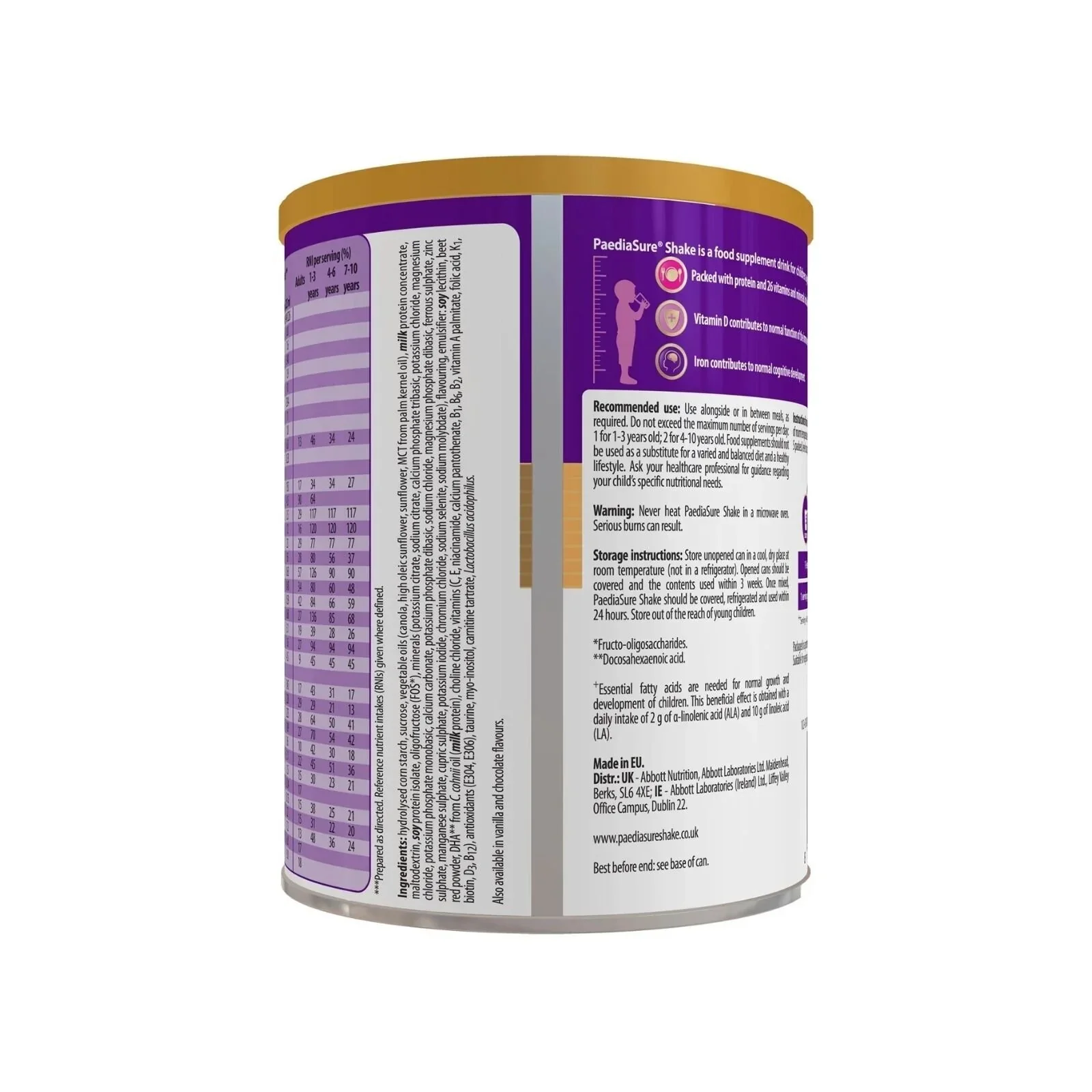 PaediaSure Shake Chocolate Flavoured Nutritional Supplement Powder for Kids 850g - Image 2