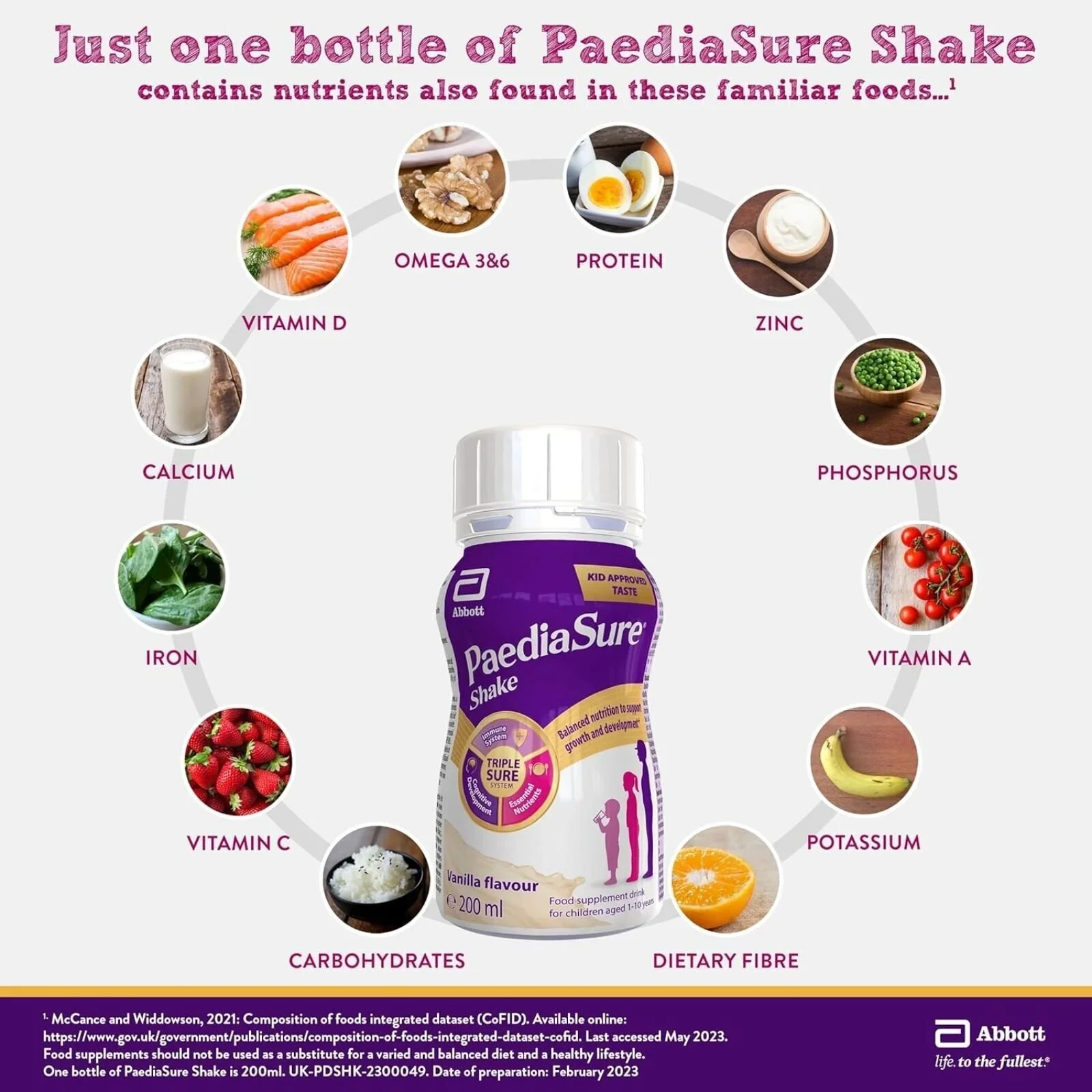 PaediaSure Shake Vanilla Flavoured 800ml (4x200ml) - Image 3