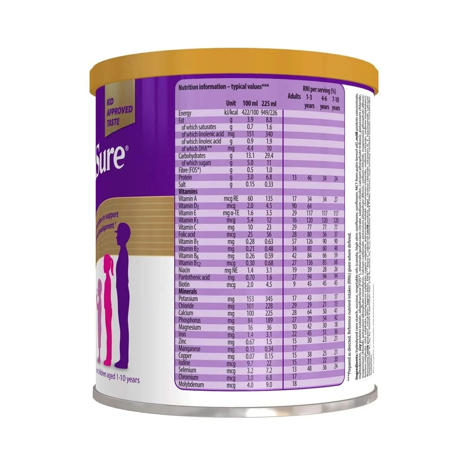 PaediaSure Shake Vanilla Flavoured Nutritional Supplement Powder for Kids 400g - Image 2