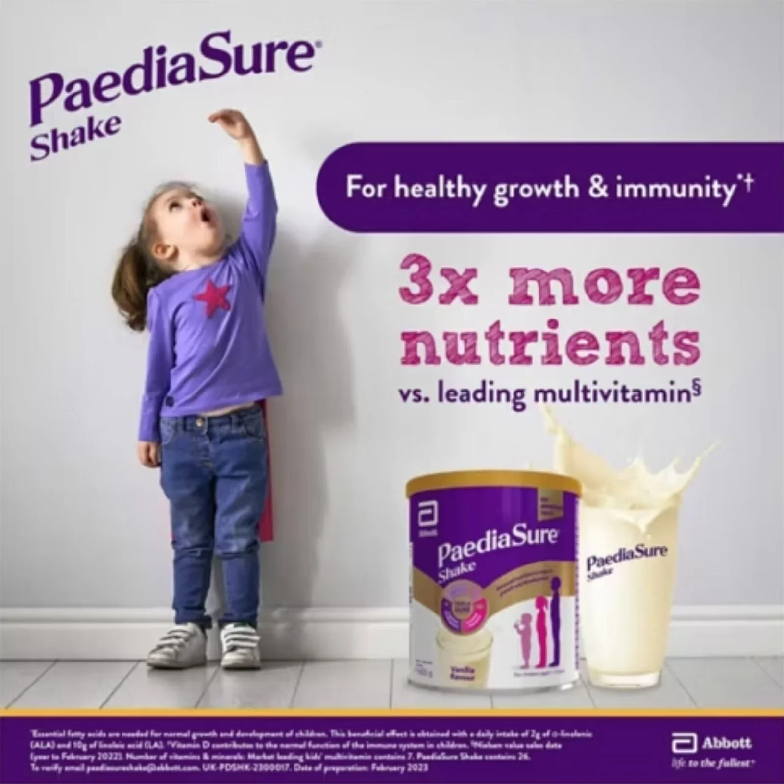 PaediaSure Shake Vanilla Flavoured Nutritional Supplement Powder for Kids 400g - Image 4
