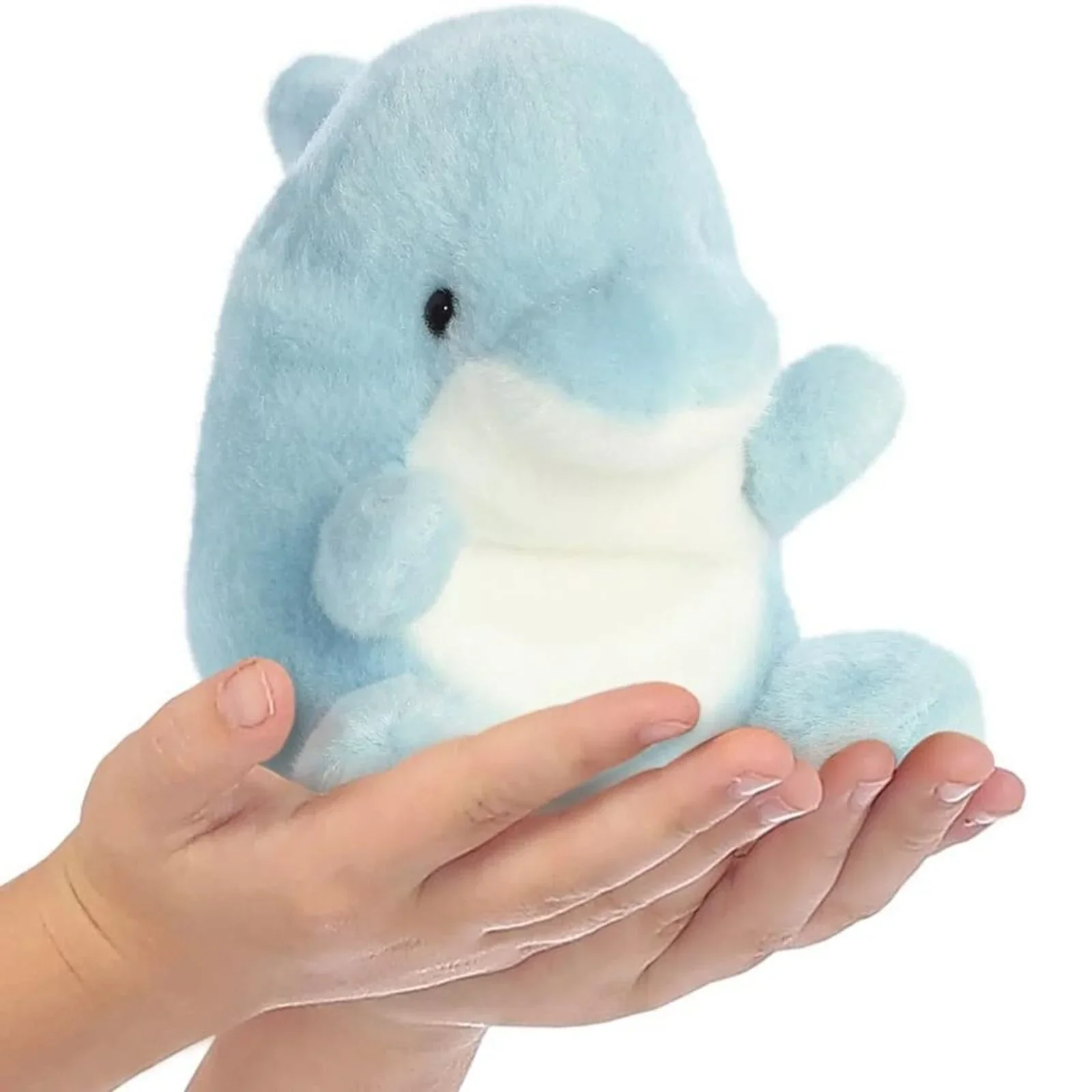 Palm Pals Clicks Dolphin Soft Toy 12cm - Image 4