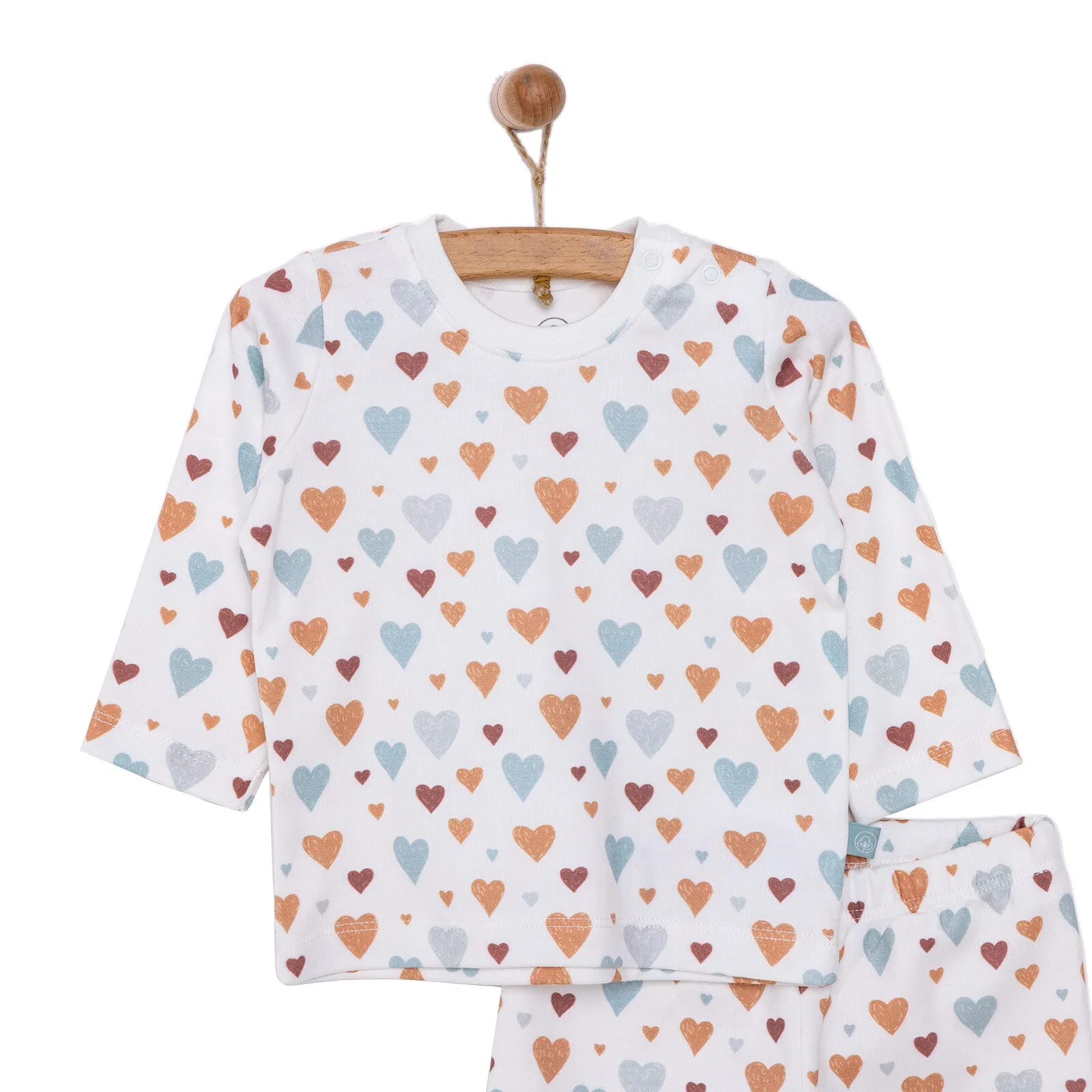 Pambuliq Baby Girl Long Sleeve Pyjamas Set - Beige - Image 3