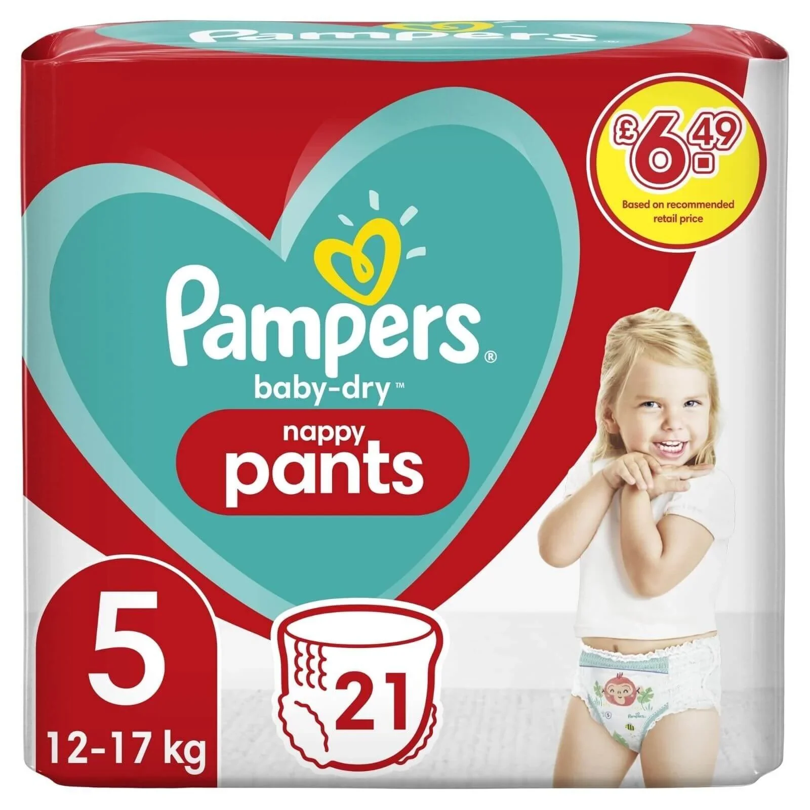 Pampers Baby Dry Pants Size 5 - 21 nappies - Image 4