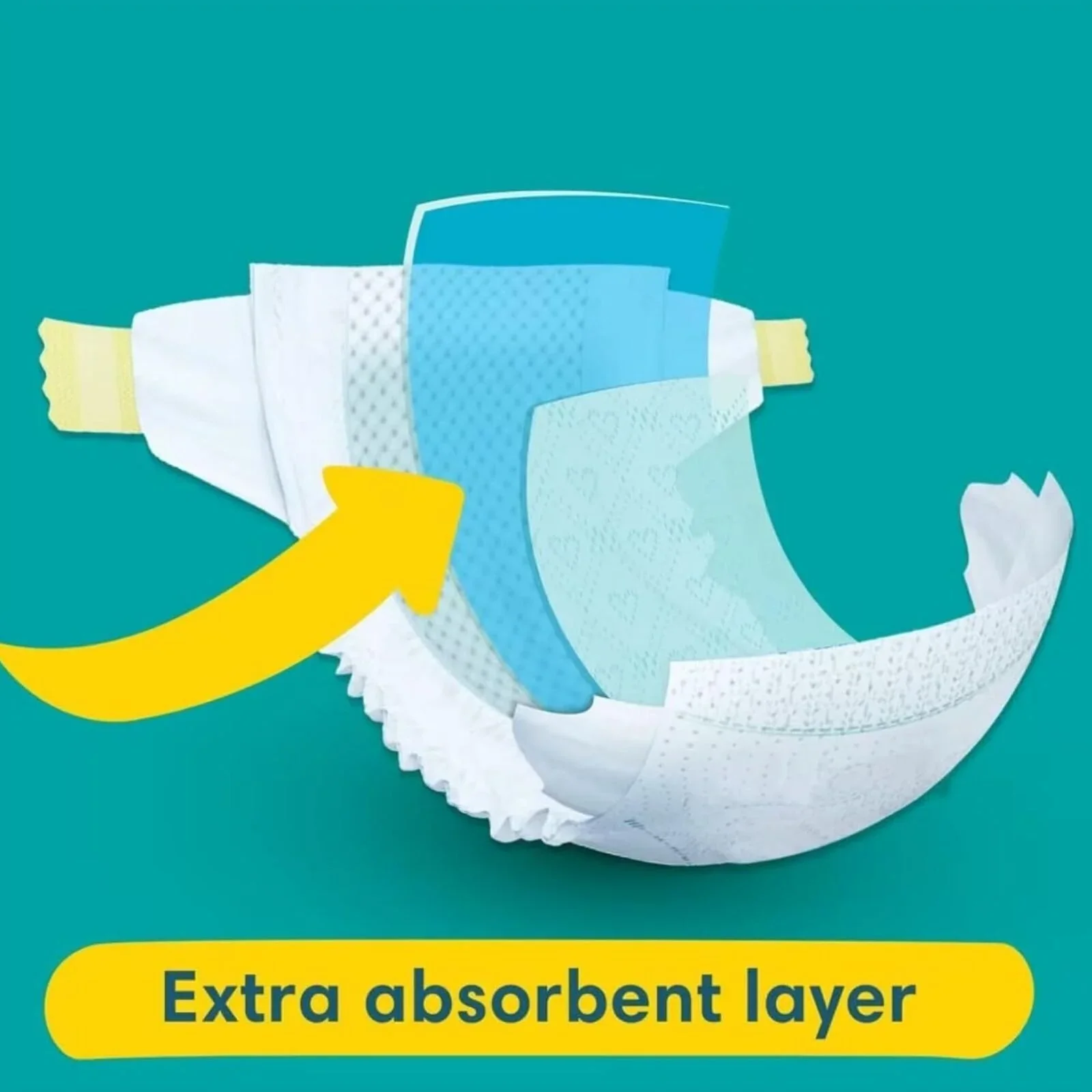 Pampers Baby Dry Size 3 Jumbo Pack - 98 nappies - Image 3